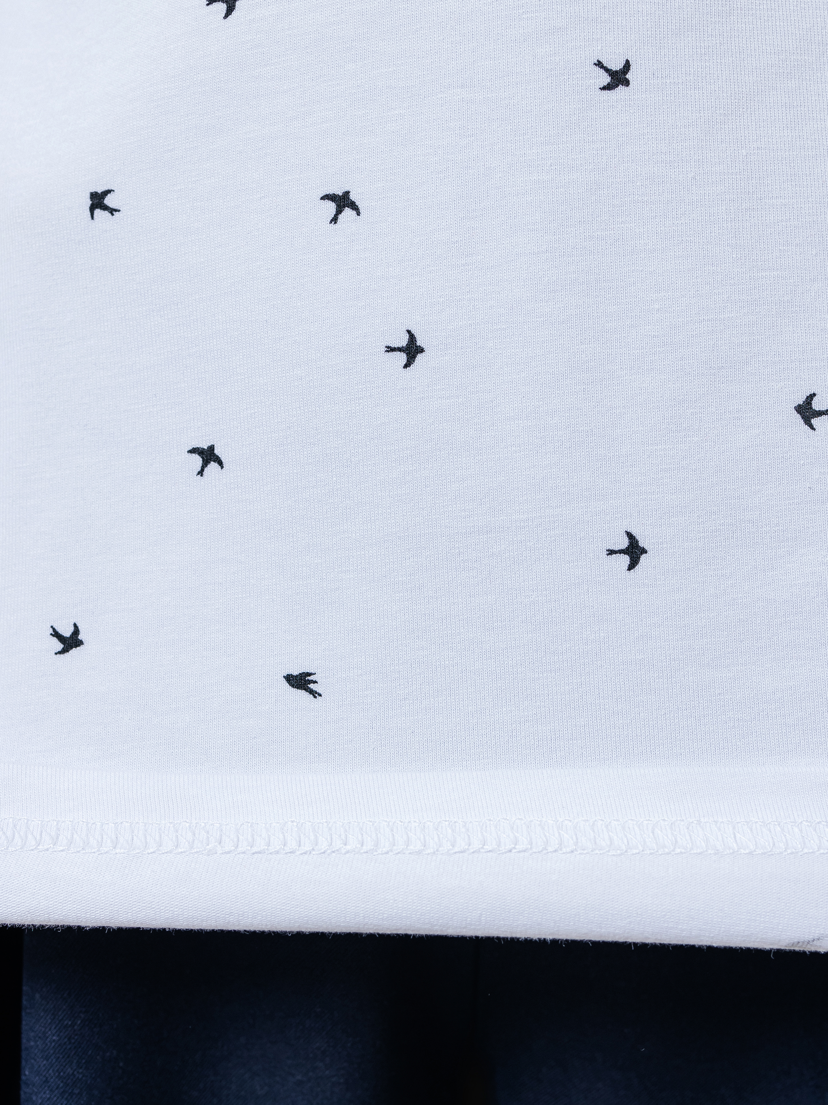 Лонгслив Селтекс Ю_ДК1 белый/ласточки черный - фото 7