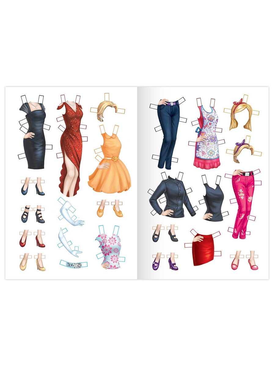 Книга Буква-ленд куколка бумажная Стильная коллекция 20 стр. - фото 5