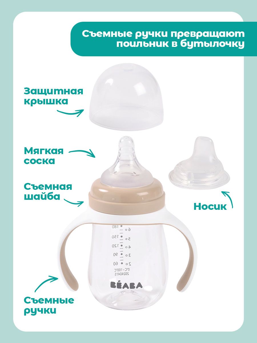 Поильник BEABA 210 мл 1 шт. - фото 5