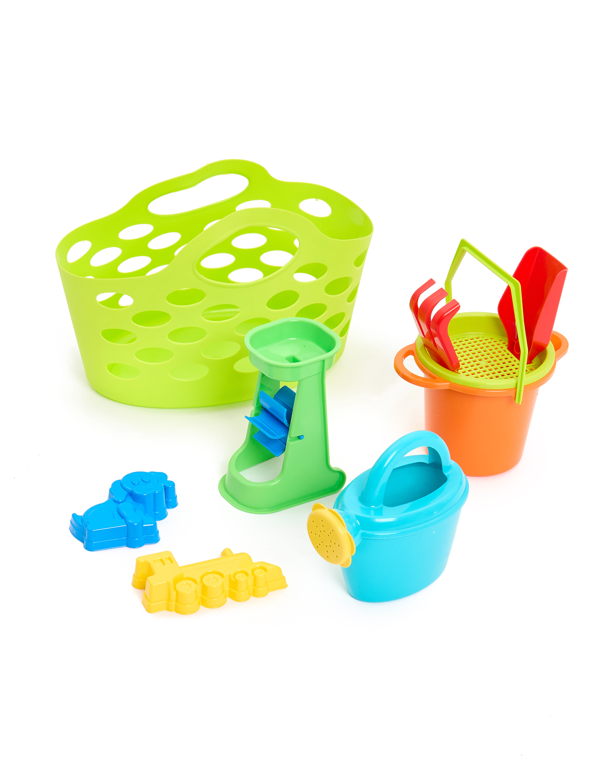 Песочный набор ZEBRA в корзинке 9 предм. - фото 1