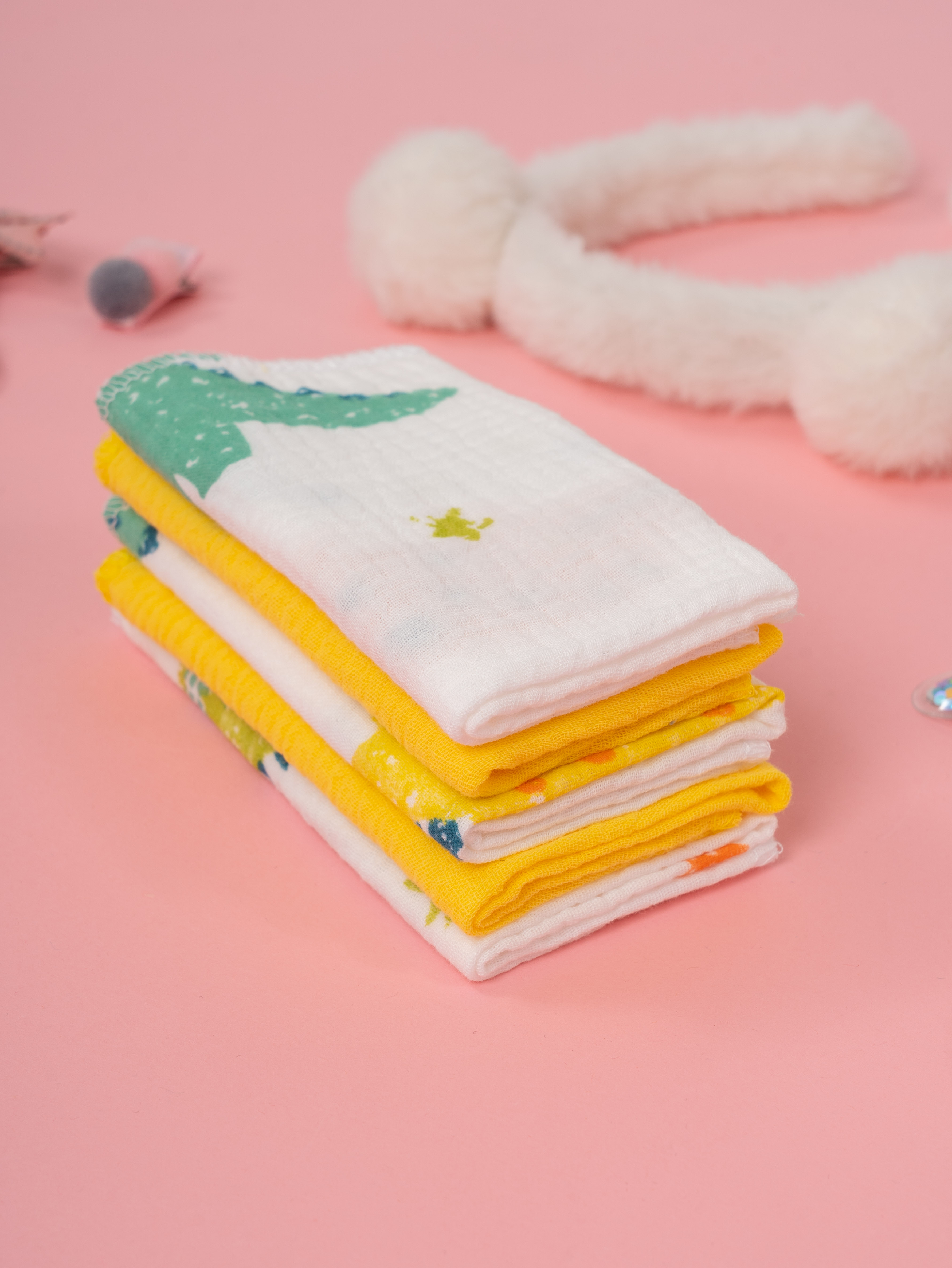 Платок Loo-Loo желтые муслин 5 шт. - фото 4