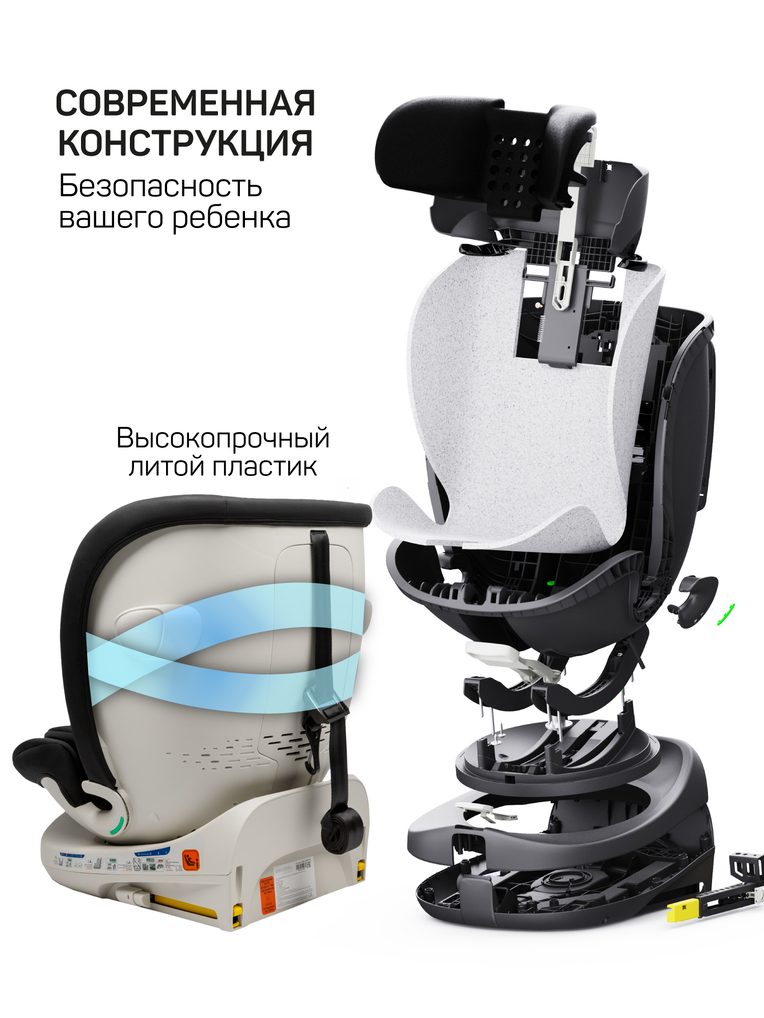 Автокресло Amarobaby Defender Isofix 0+/1/2/3 (0-36 кг) черный - фото 13