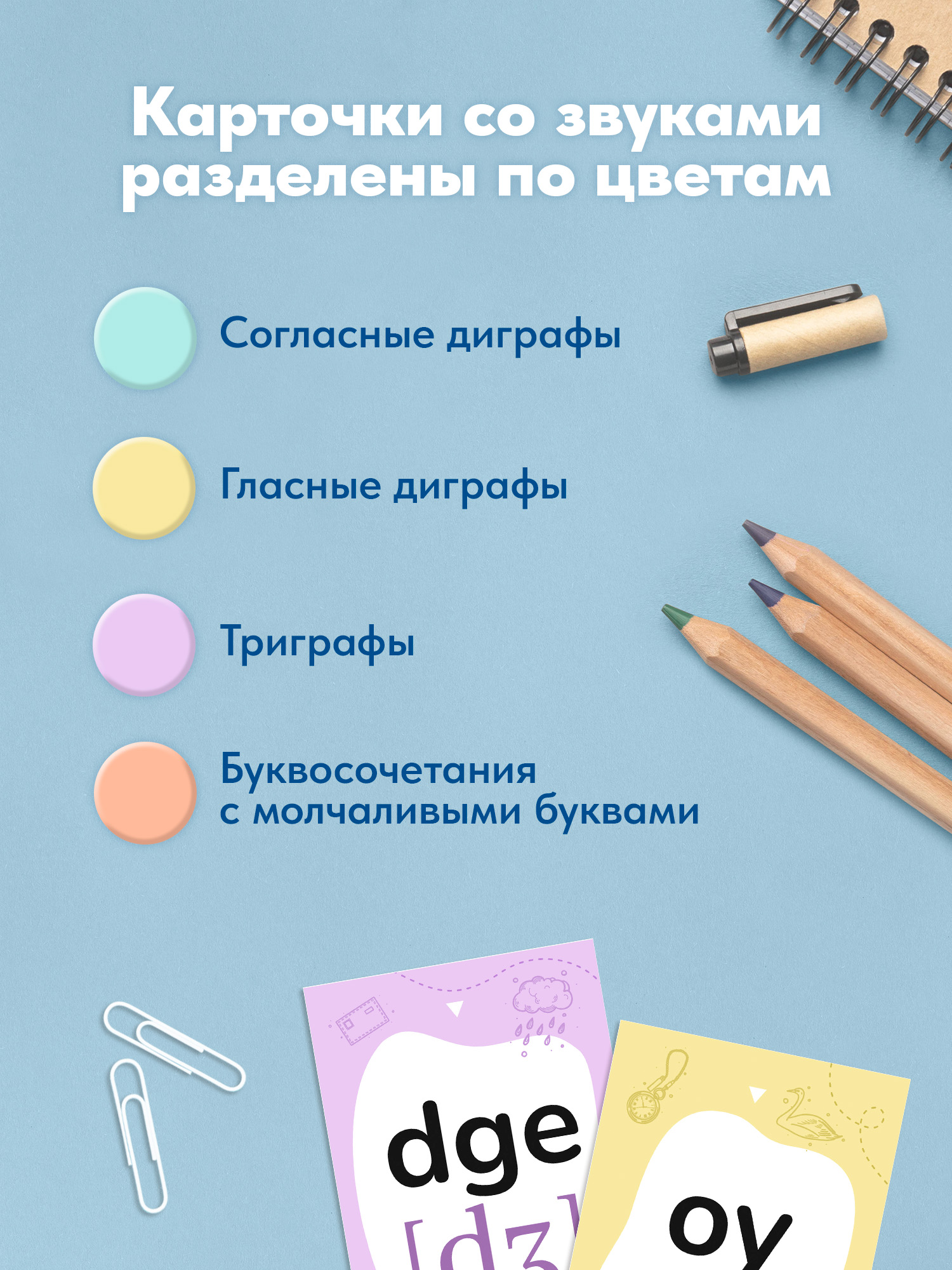 Карточки Выручалкин Буквосочетания английского яз. - фото 4