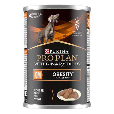 Корм для собак Purina Pro Plan Veterinary diets OM при ожирении консервированный 400г