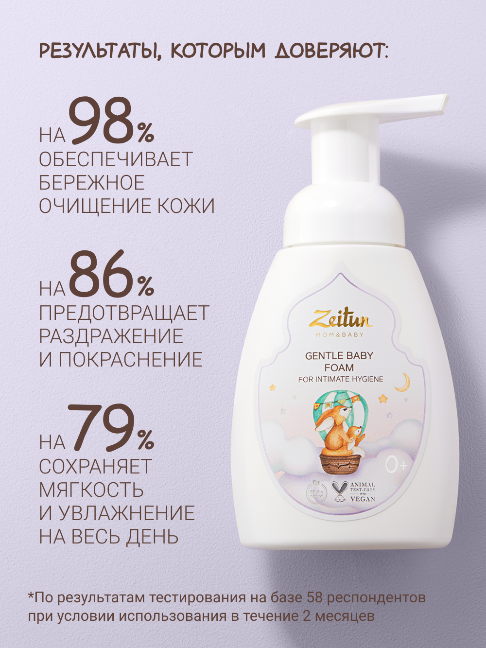 Пенка для подмывания детская Zeitun с алоэ вера и ромашкой 250 мл - фото 5