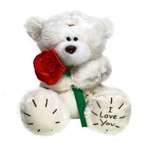 Мягкая игрушка Плюшевая мафия мишка Мишка для тебя с розочкой