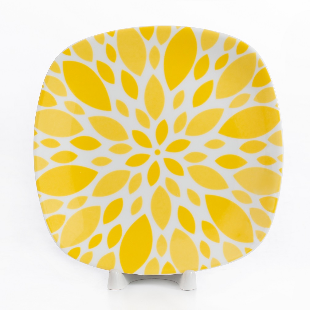 Сервиз столовый Zarin Porcelain Industries на 6 персон Quattro Selena Yellow 27 предметов - фото 4