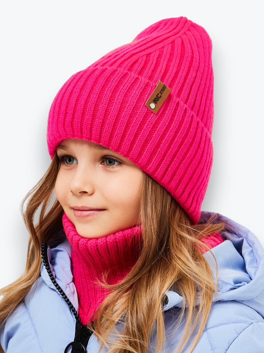 Шапка и снуд NYCkids NYC-H-53-poloski-raspG - фото 1