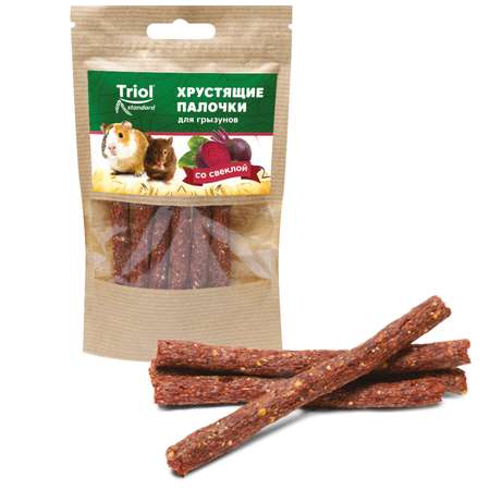 Лакомство для грызунов Triol 30г Standard хрустящие палочки со свеклой