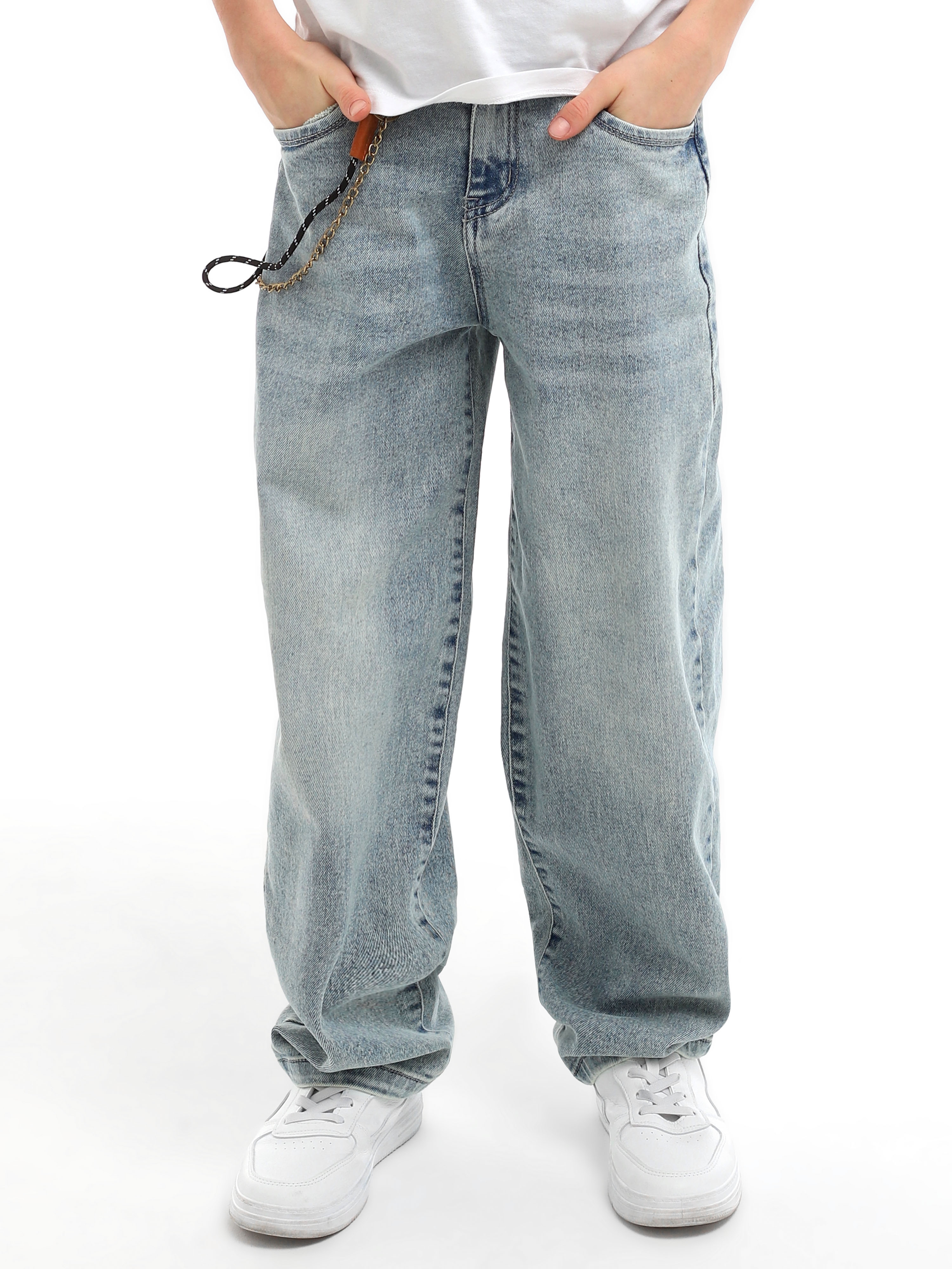 Джинсы-багги СИНИЙ МИР WM79162-G63 - фото 3