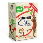 Корм для кошек Cat Chow 85г*4+1шт с говядиной и баклажанами