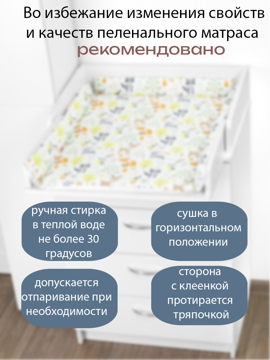 Матрас для пеленания БОНЯМ с бортиками - фото 4
