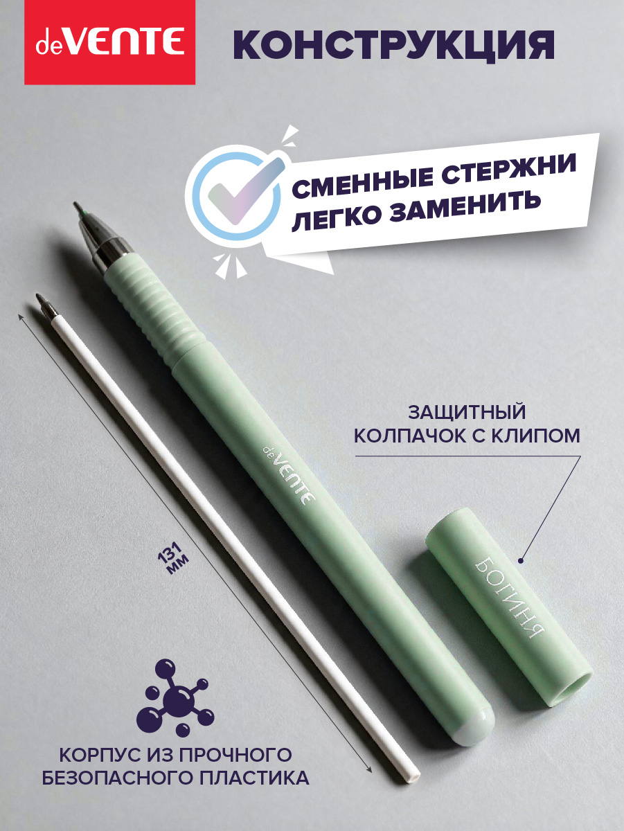 Ручка гелевая deVENTE 3 шт. - фото 4