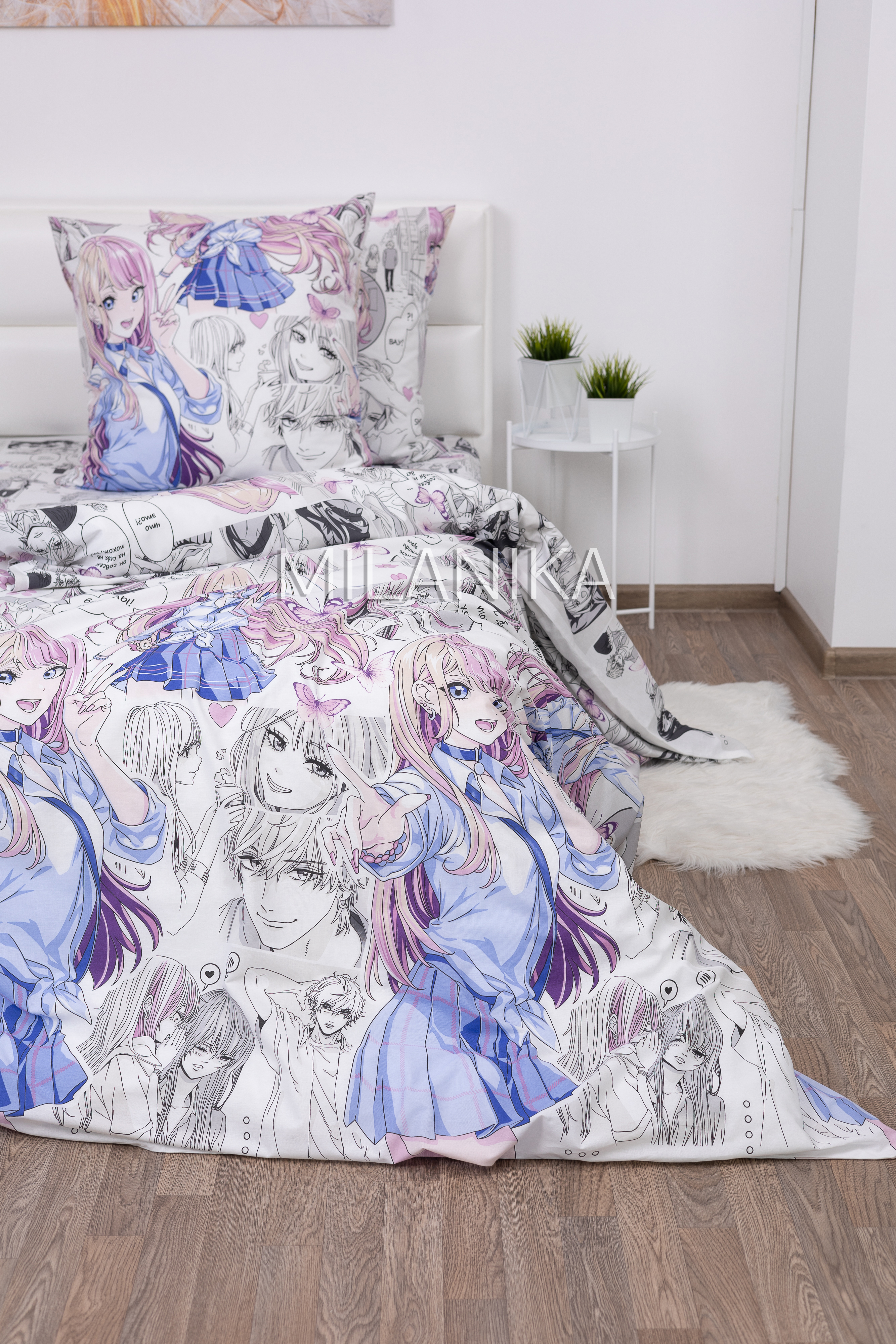 Комплект постельного белья MILANIKA Азуми полутораспальный 4 предм. - фото 3