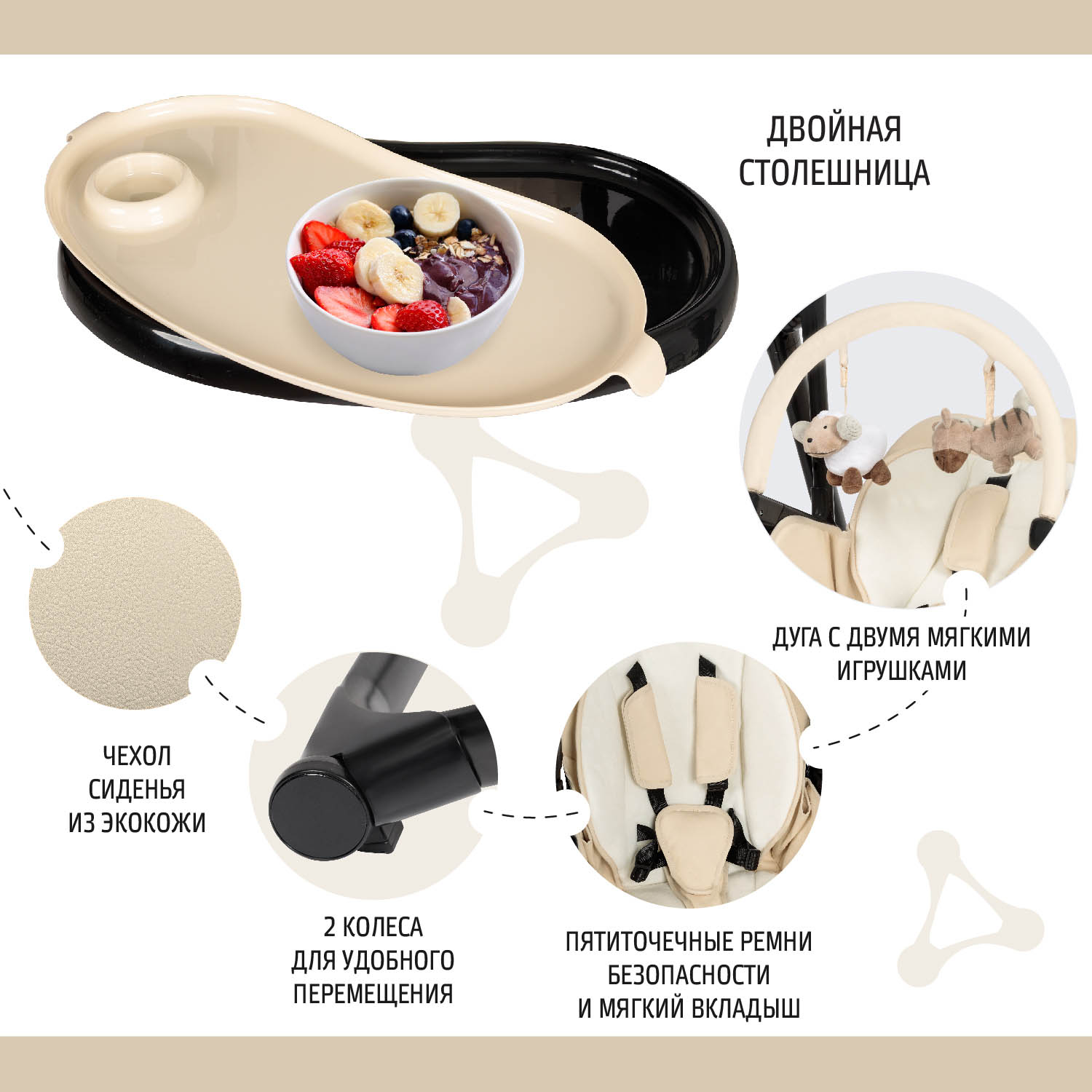 Стульчик для кормления Nuovita Unico Leggero трансформер - фото 6