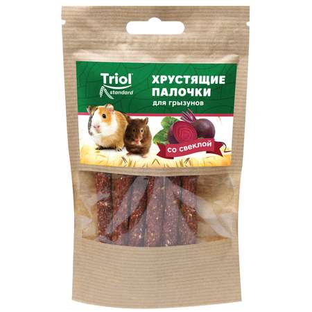 Лакомство для грызунов Triol 30г Standard хрустящие палочки со свеклой