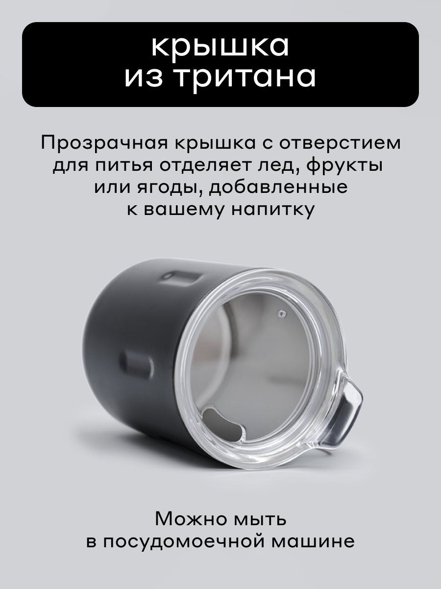 Термокружка Mug 300 мл для напитков Bobber черный - фото 5