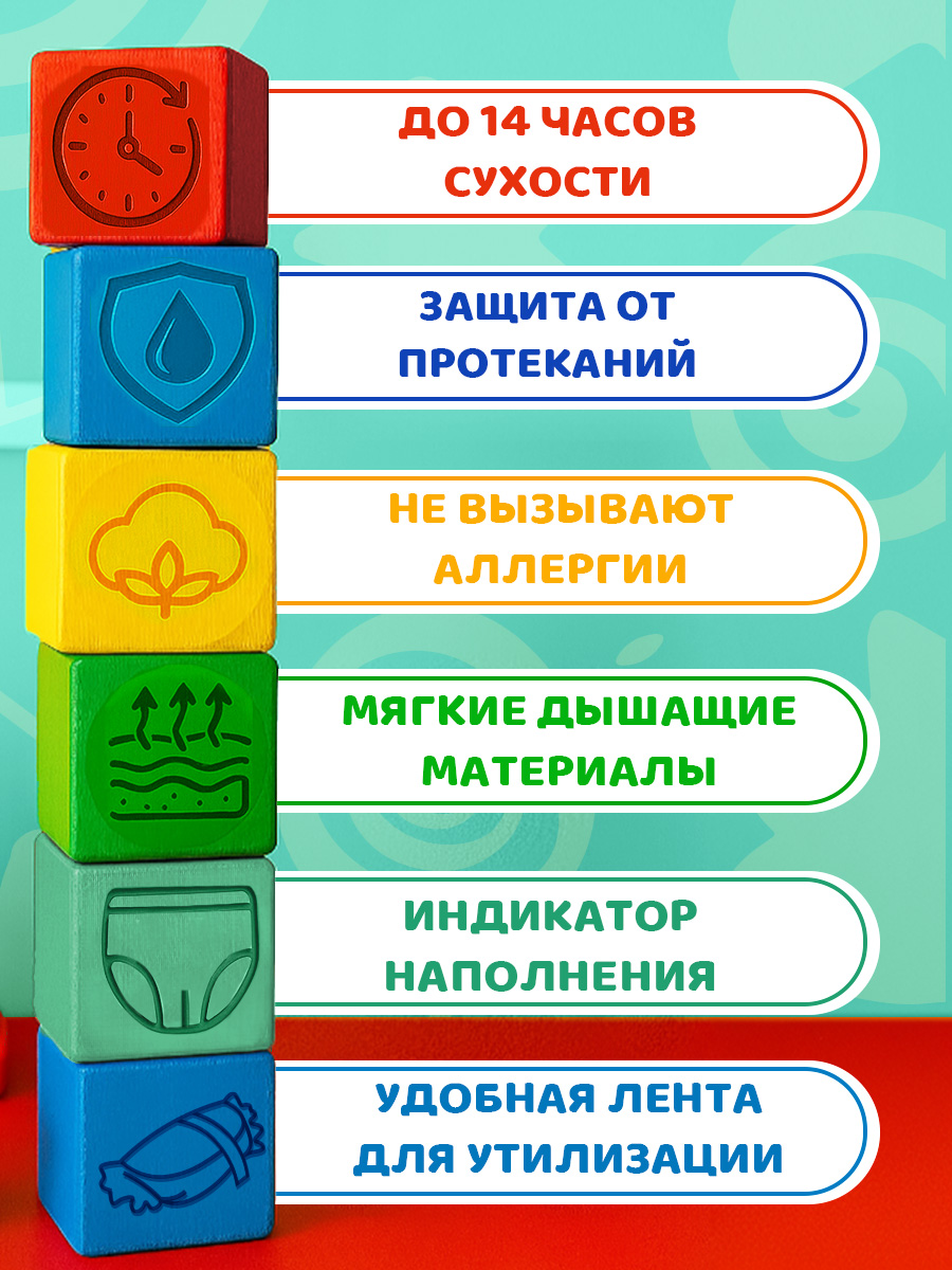 Трусики Mikko Bear Premium M (6-10 кг) 62 шт. - фото 2