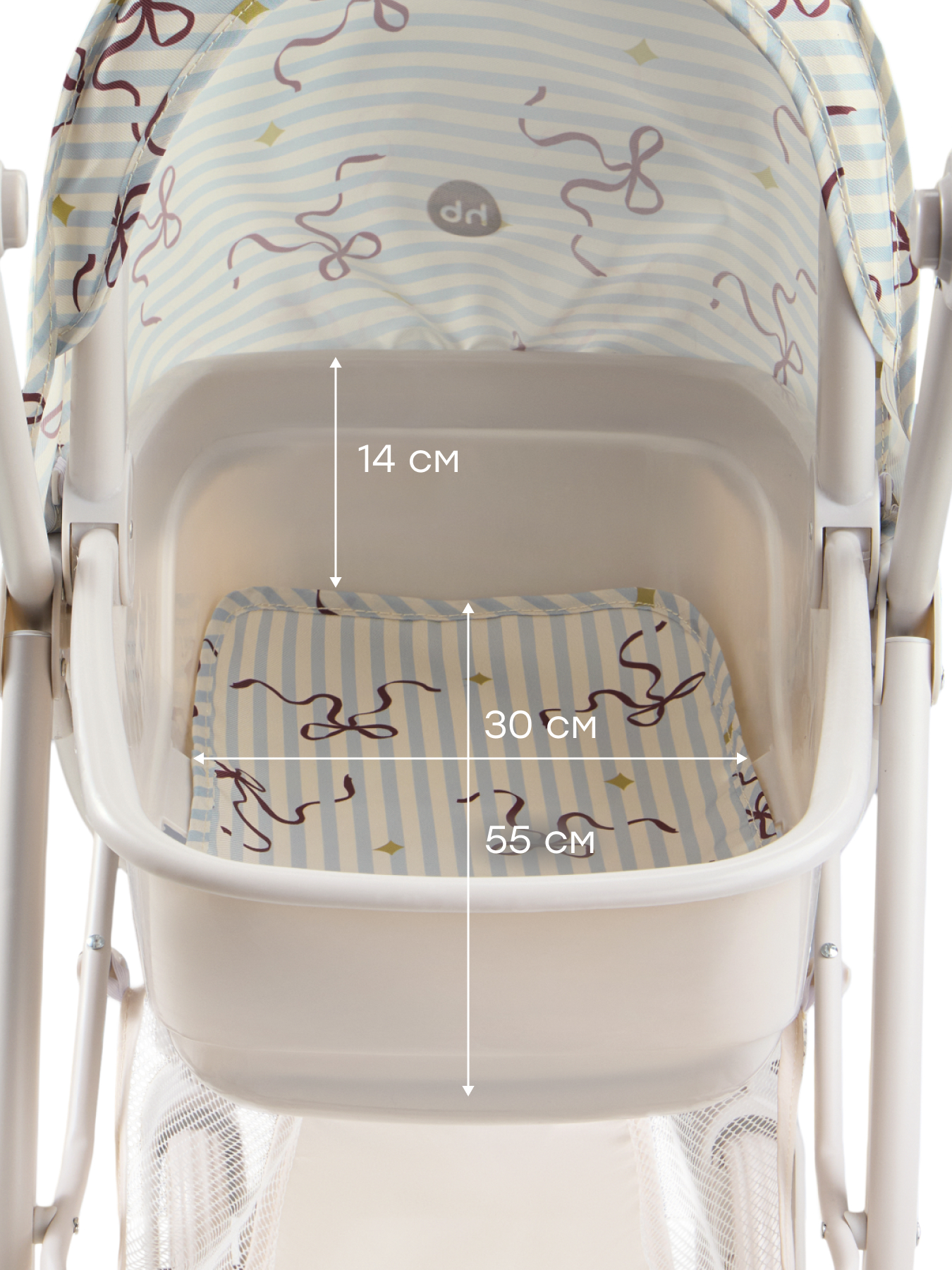 Коляска-люлька для кукол Happy Baby 331956_bow - фото 7