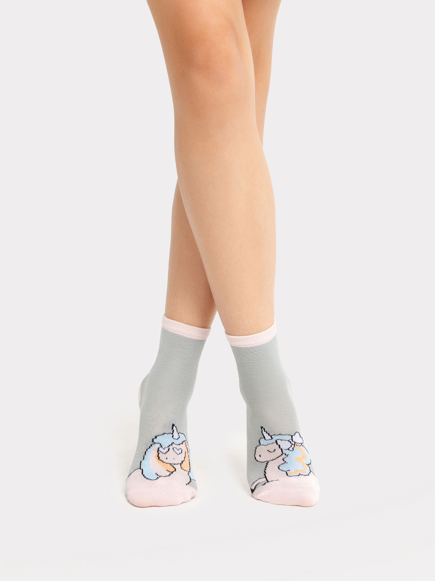 Носки 3 пары Mark Formelle (Марк Формэль) 430A-2646/св.оливка /св.лаванда /зефирный - фото 3