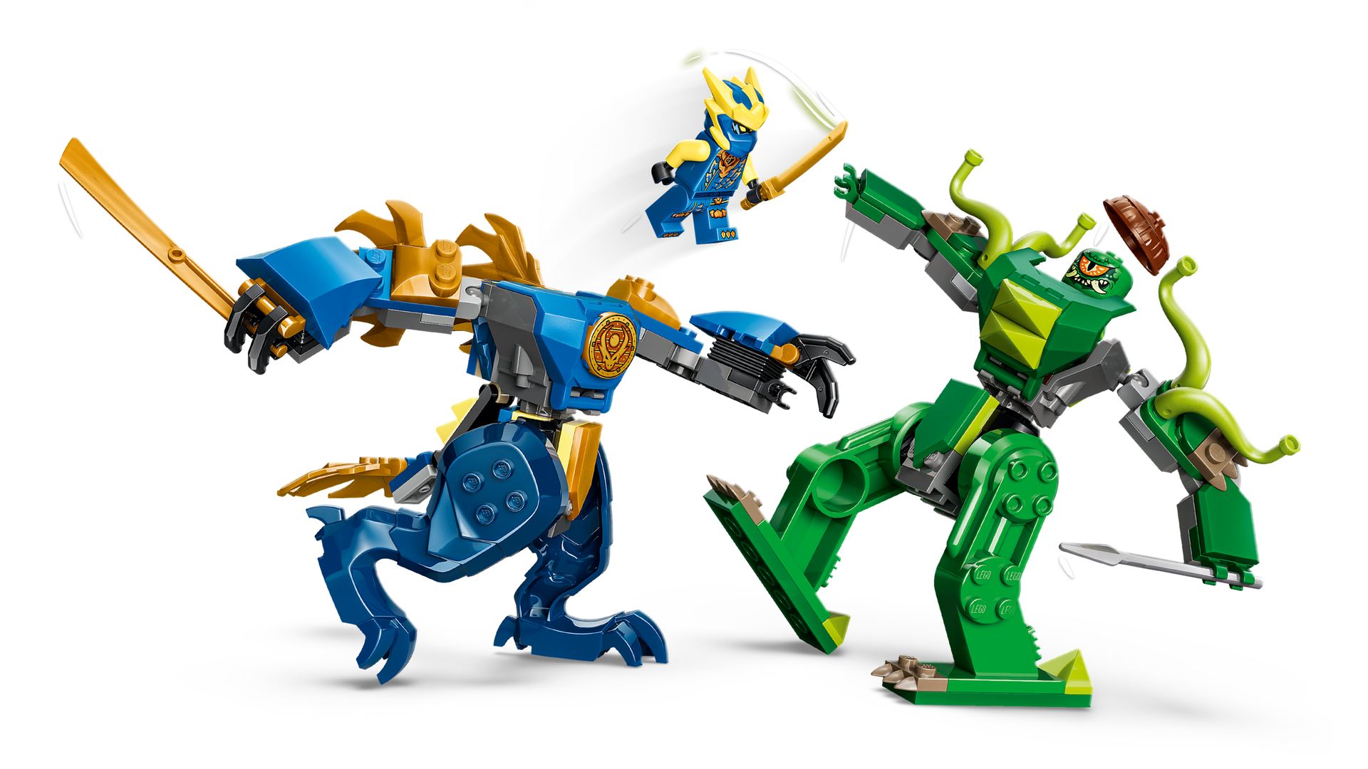 Конструктор LEGO NINJAGO Битва робота дракона Джея 107 дет. - фото 4