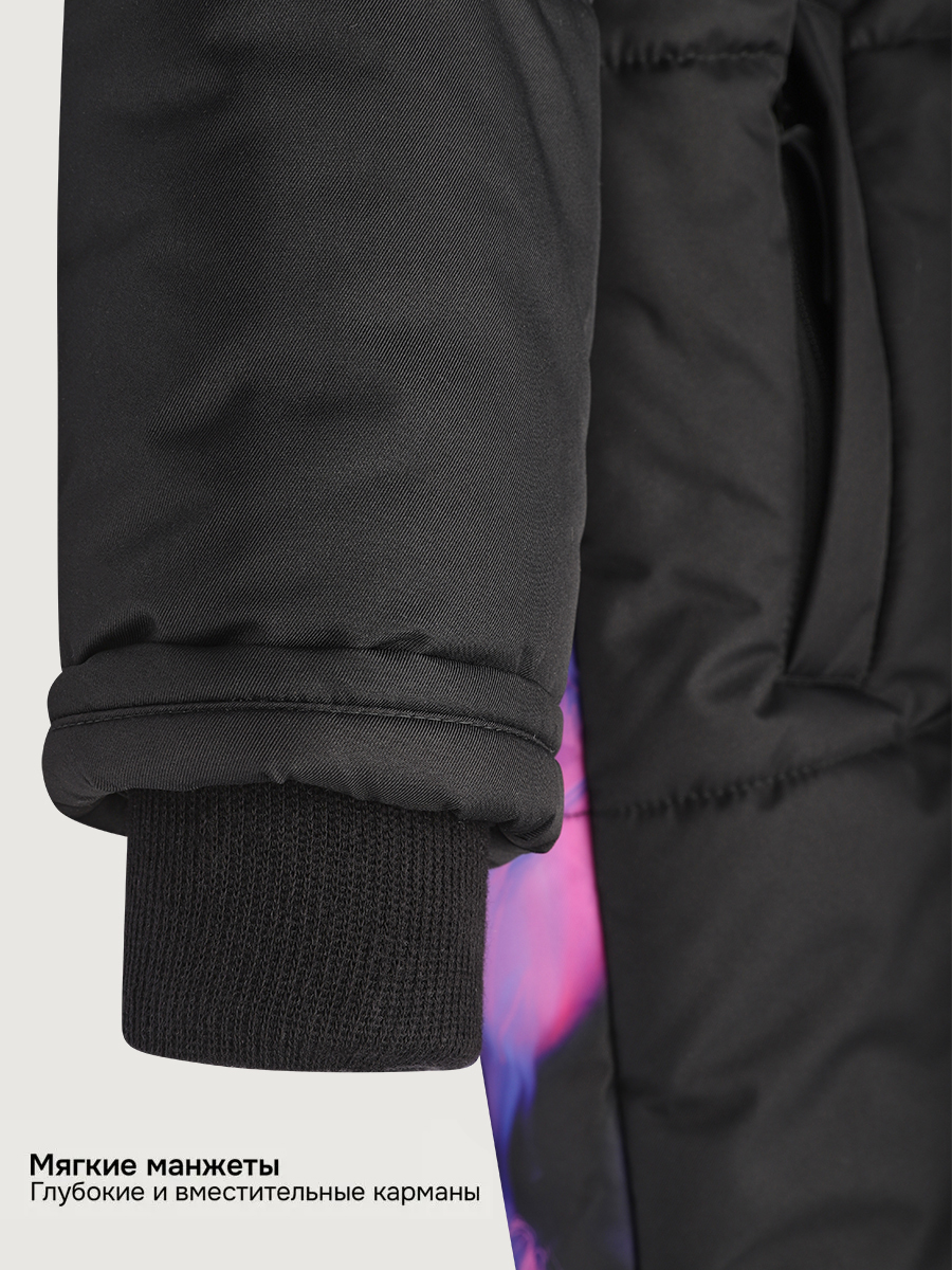 Пальто NIKASTYLE 6з9425 черный/фуксия - фото 16