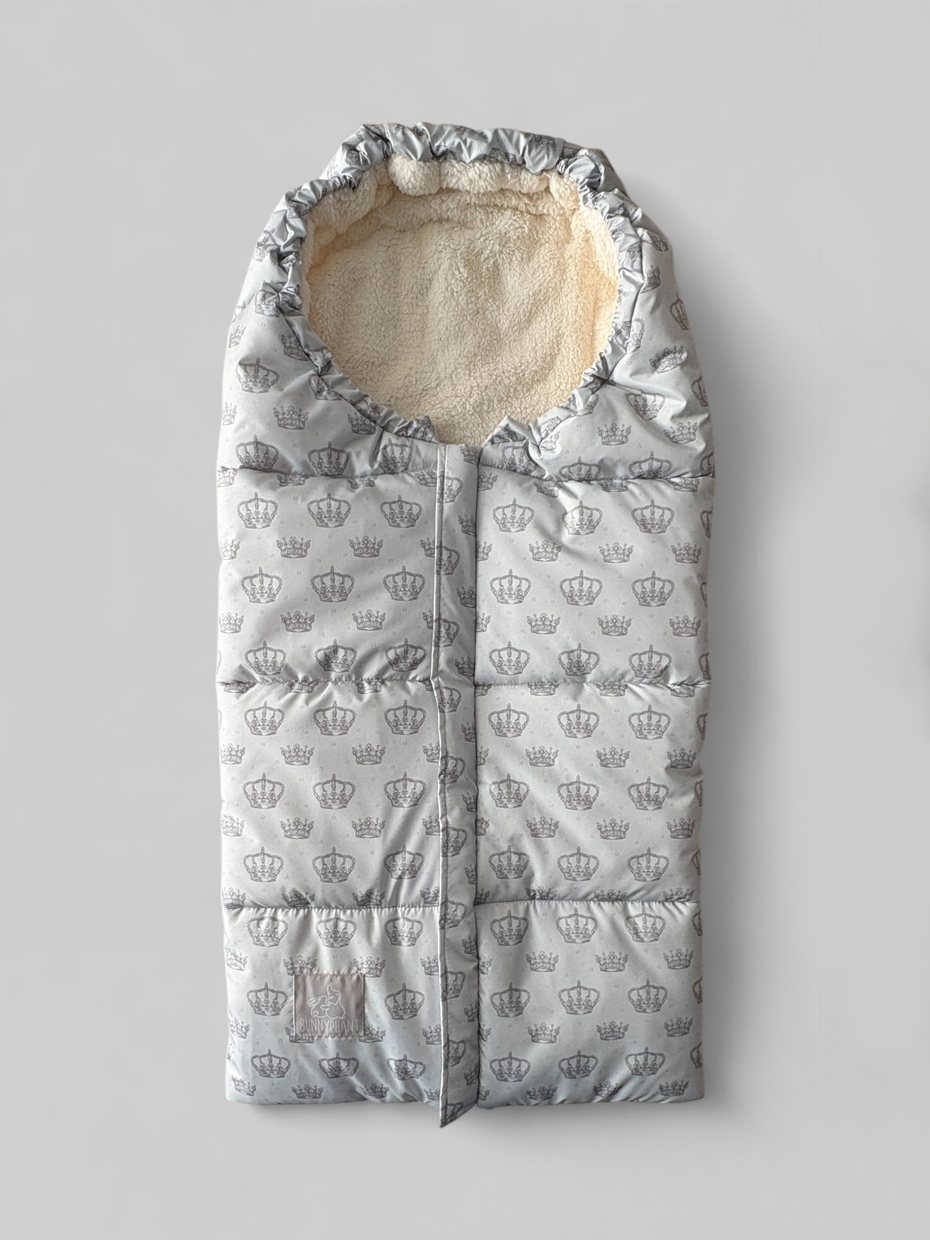 Конверт в коляску Bunnyphant серебряный - фото 1