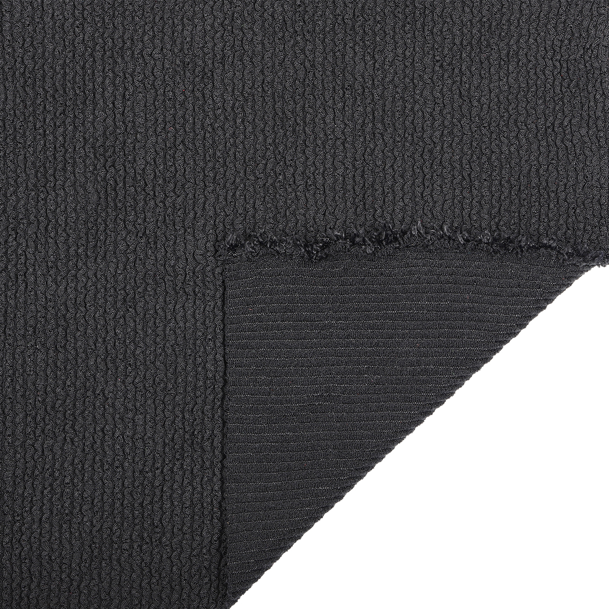 Ткань TBY Бифлекс жатка 490г/м² 92% полиэстр 8% спандекс ширина 80см цвет черный уп.1,5м - фото 4