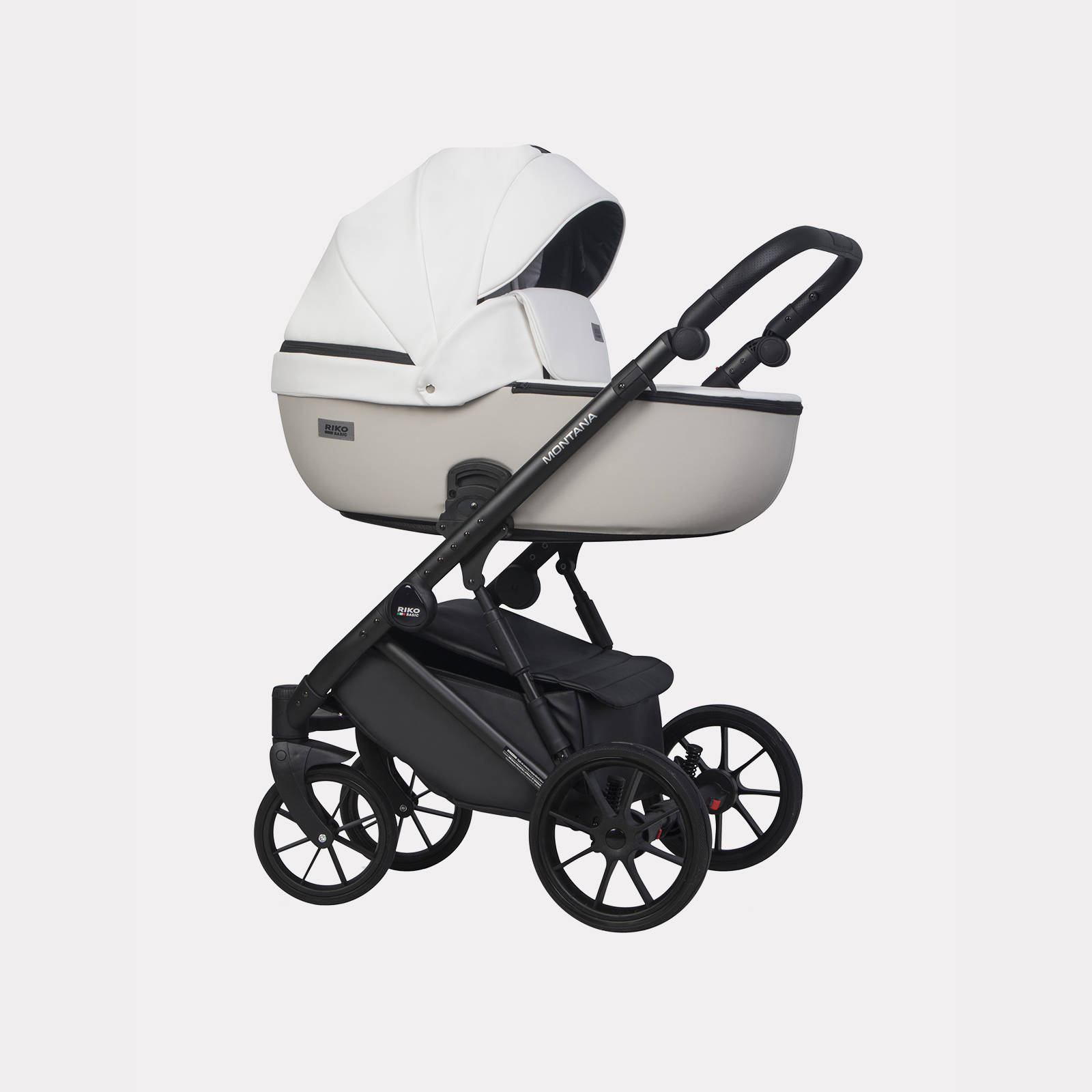 Коляска 3в1 Riko Basic Montana Ecco белый - фото 2