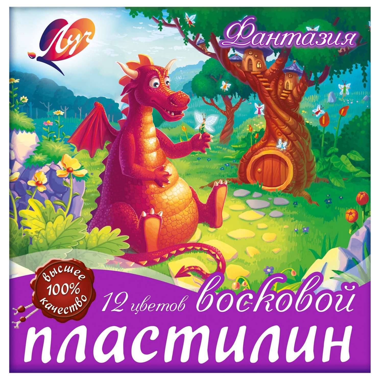 Пластилин Луч восковой 12 цв. в ассортименте - фото 8
