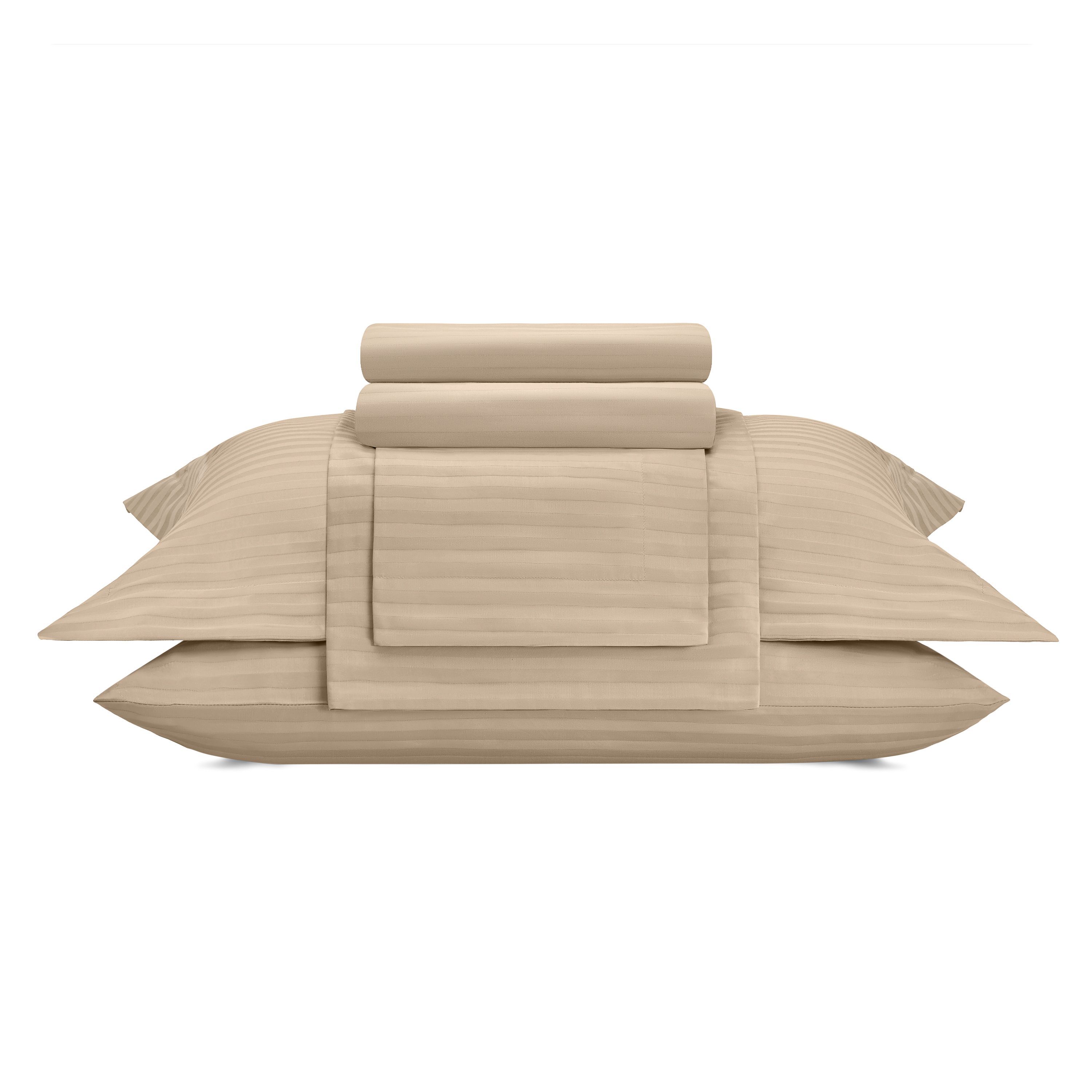 Постельное белье Arya Home Collection семейное VIP страйп сатин 2 пододеяльника - фото 8