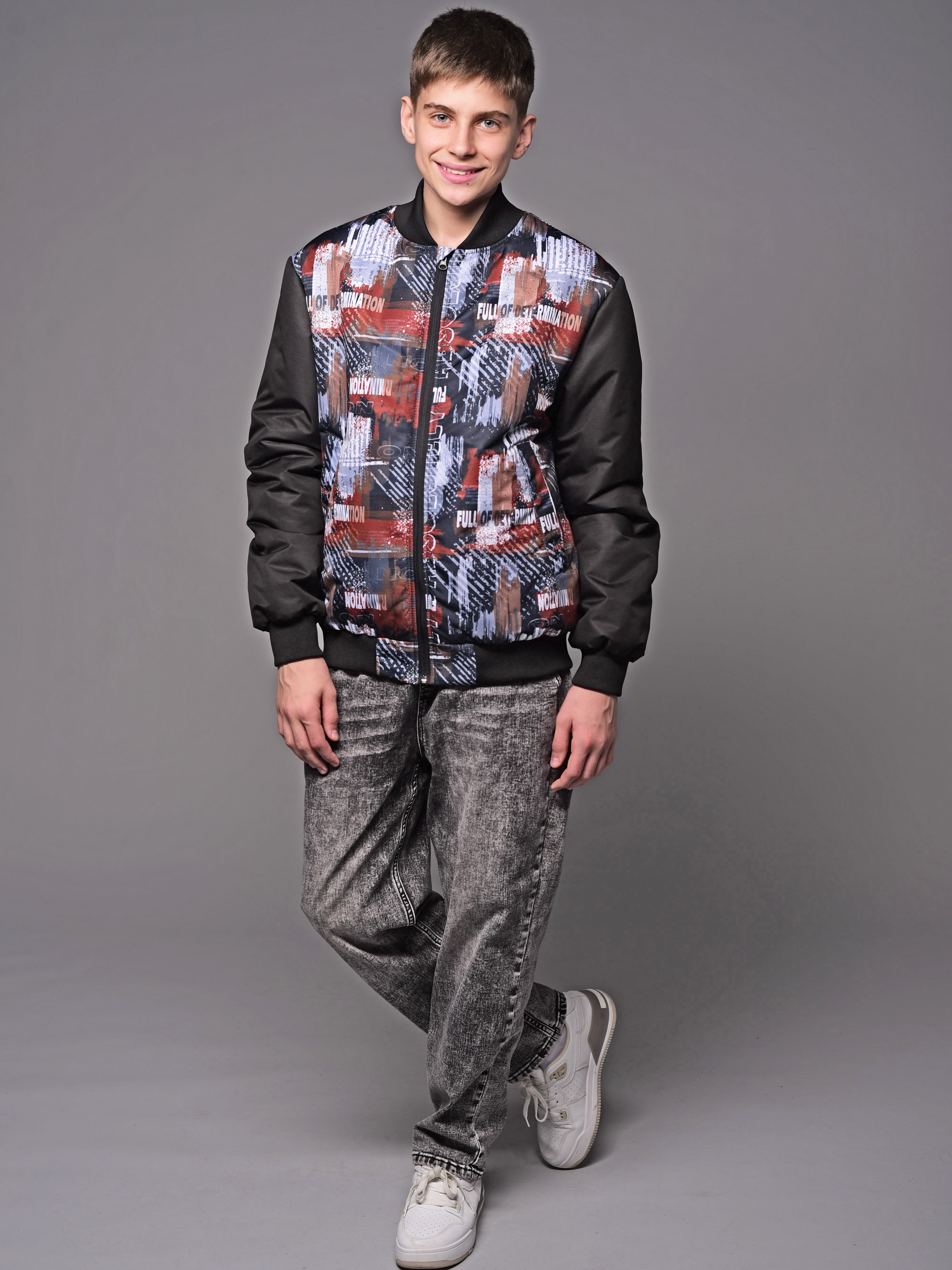 Бомбер Аврора 1039-М/принт-терракот - фото 9