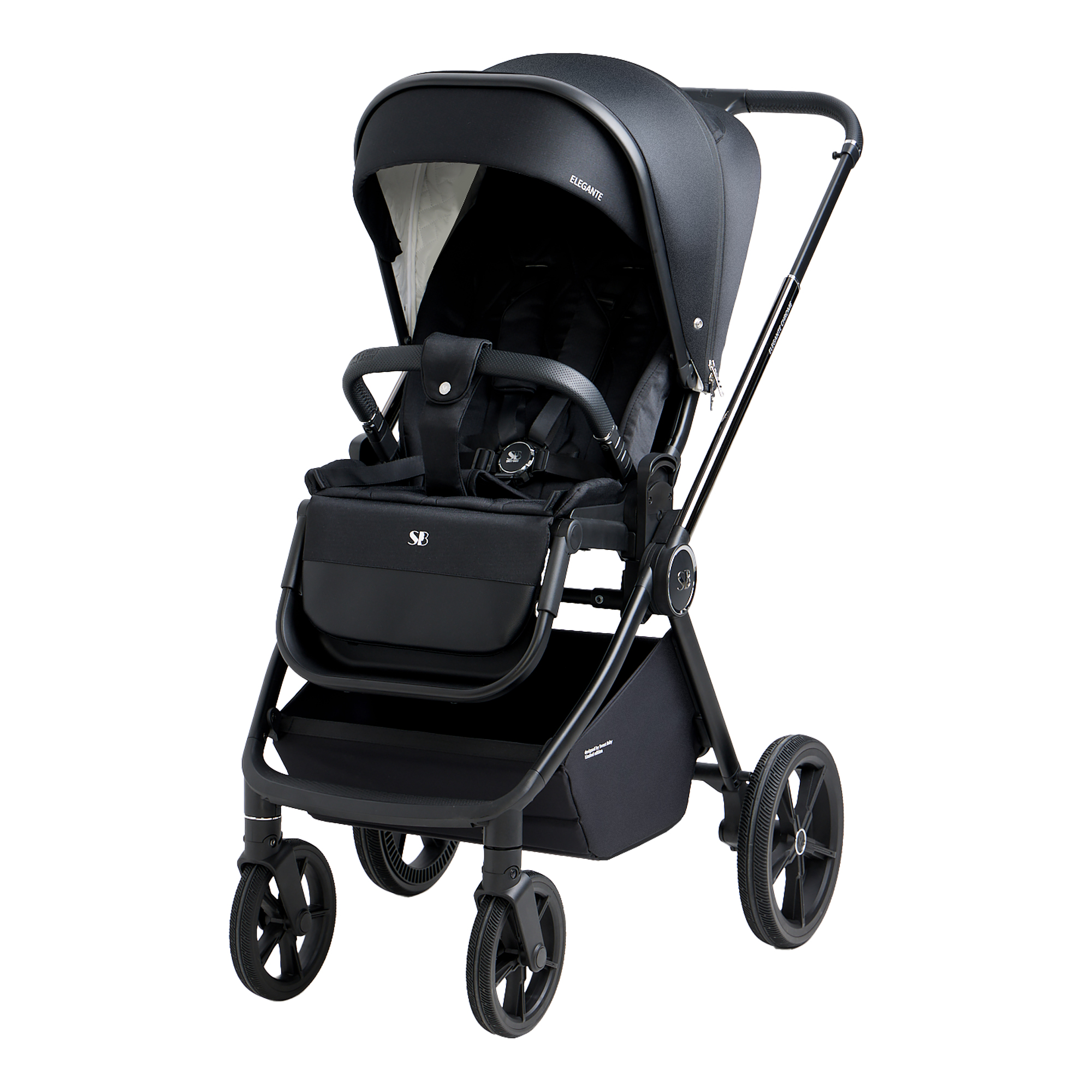 Коляска 3в1 Sweet Baby Elegante Chrome Black черный - фото 46