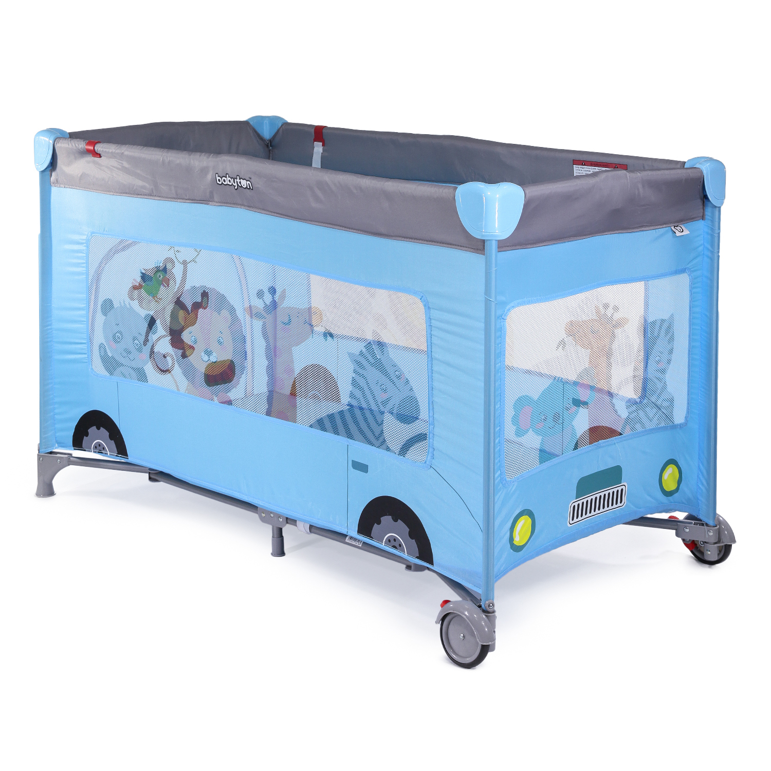 Манеж кровать Babyton Blue bus G120 - фото 5
