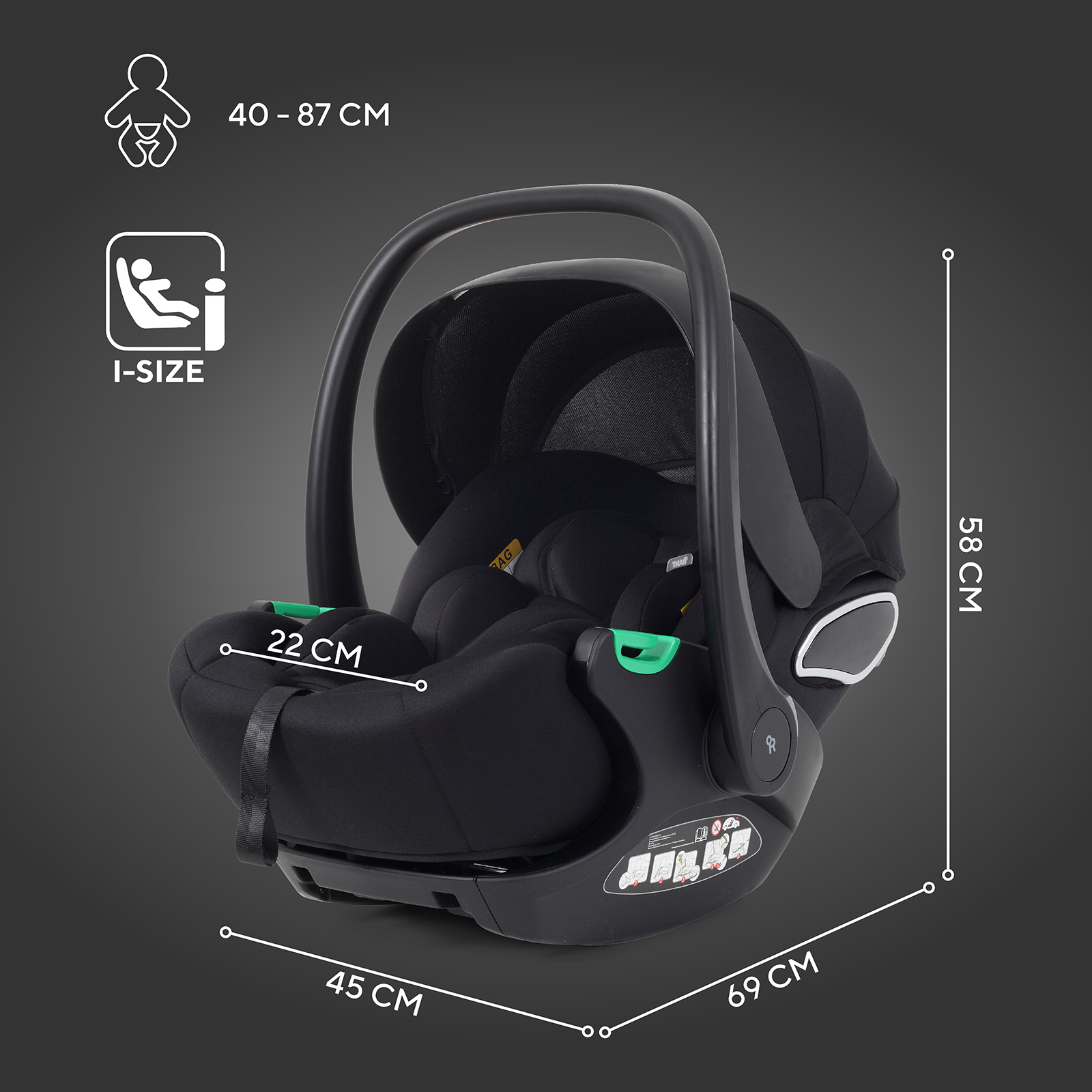 Автокресло Rant Evomax 0 (0 -13 кг) черный - фото 2