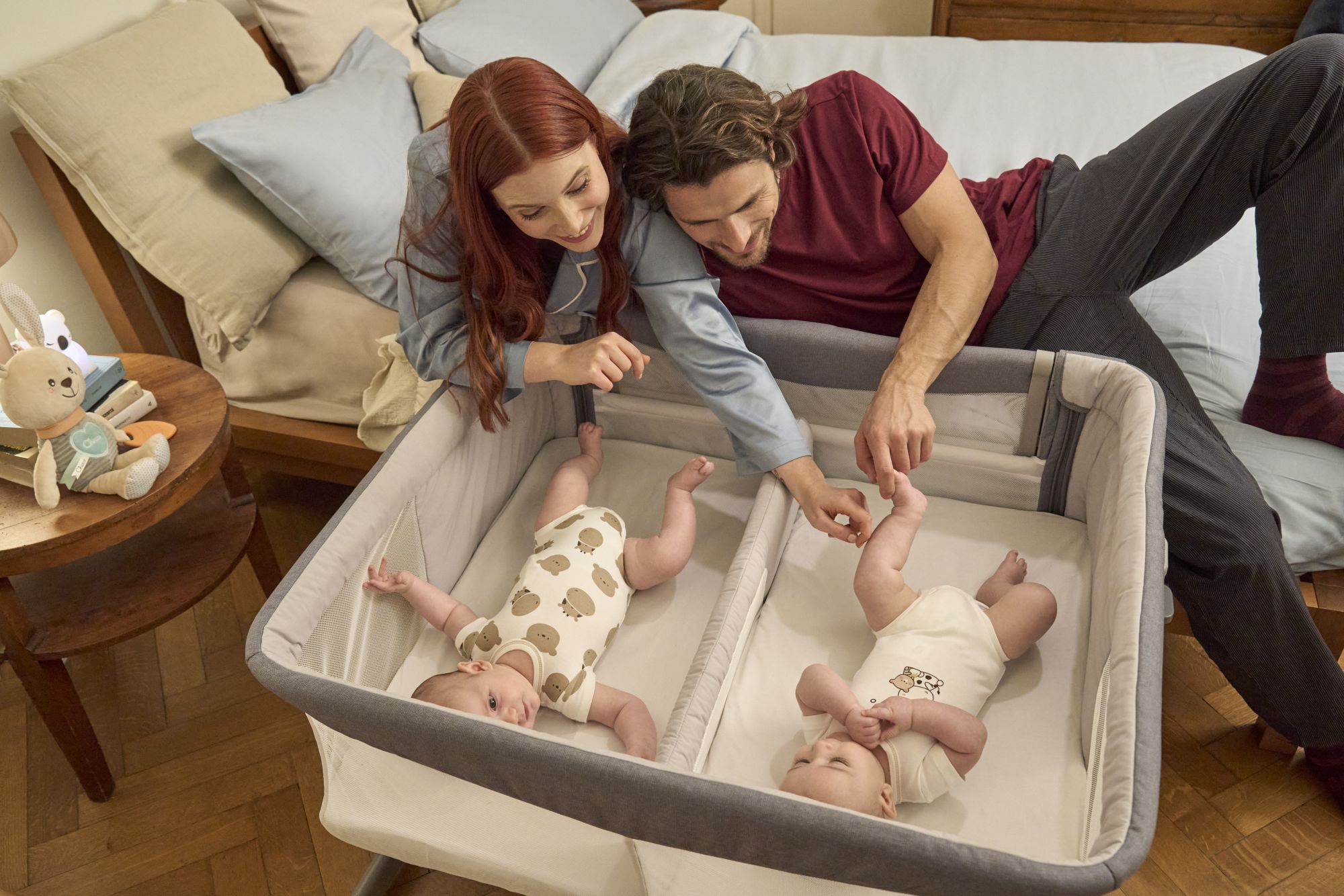 Колыбель Chicco Next2Me Twins Magnet Grey - фото 9