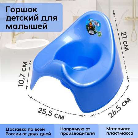 Горшок детский elfplast Гномик синий перламутровый