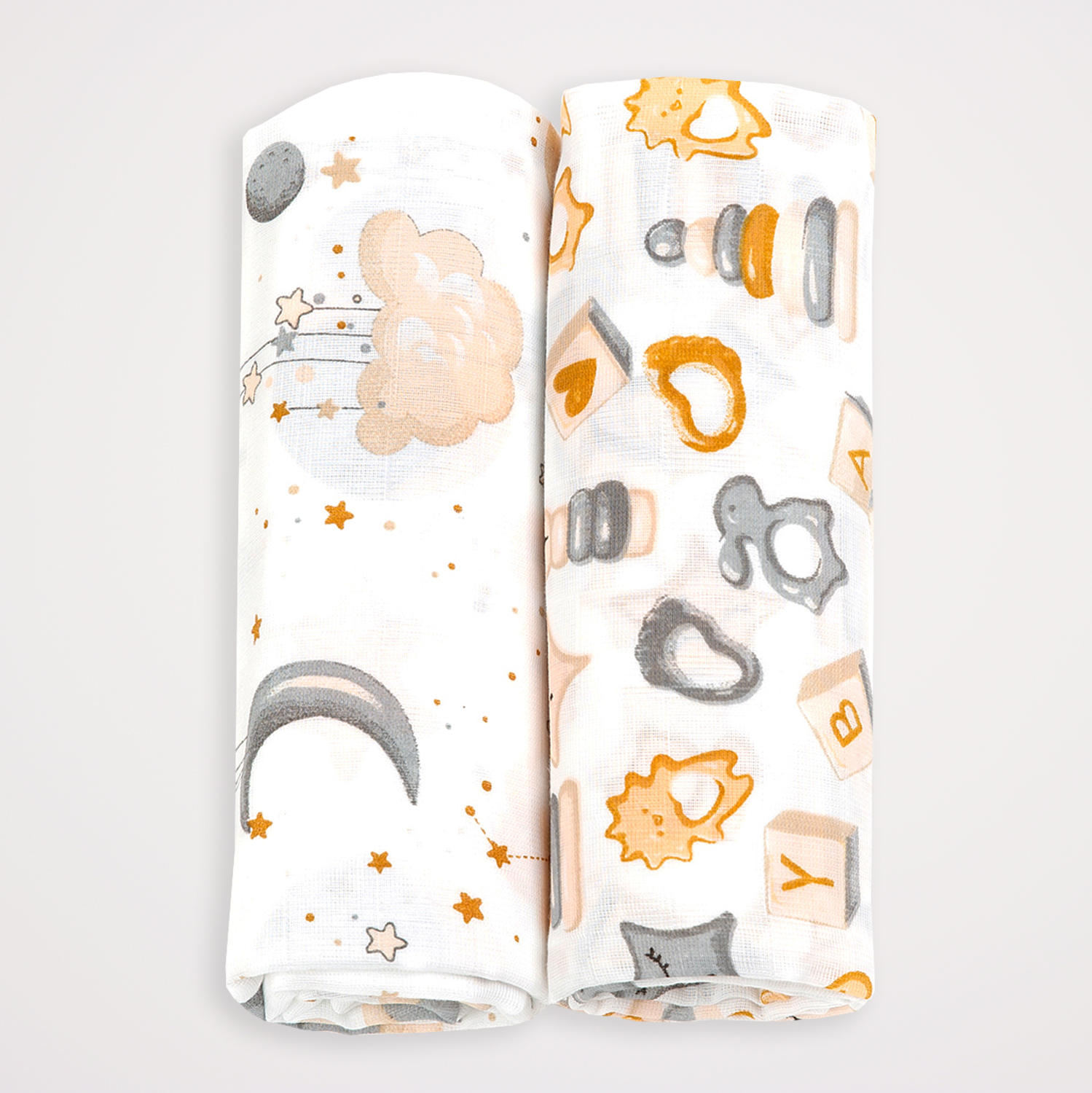 Пелёнка inlovery муслин 130x90 см 2 шт. - фото 13