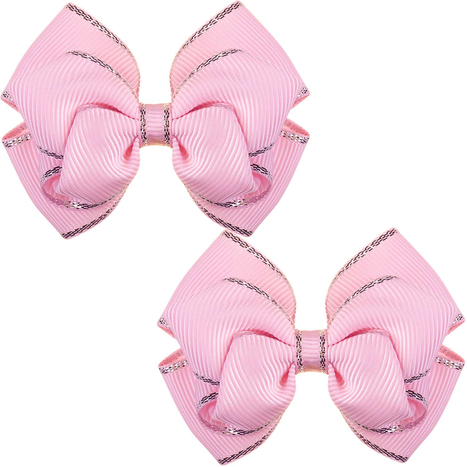 Бант Babys JOY 2шт Розовый-Серебрянный NY32-5 NY32-5 - фото 1