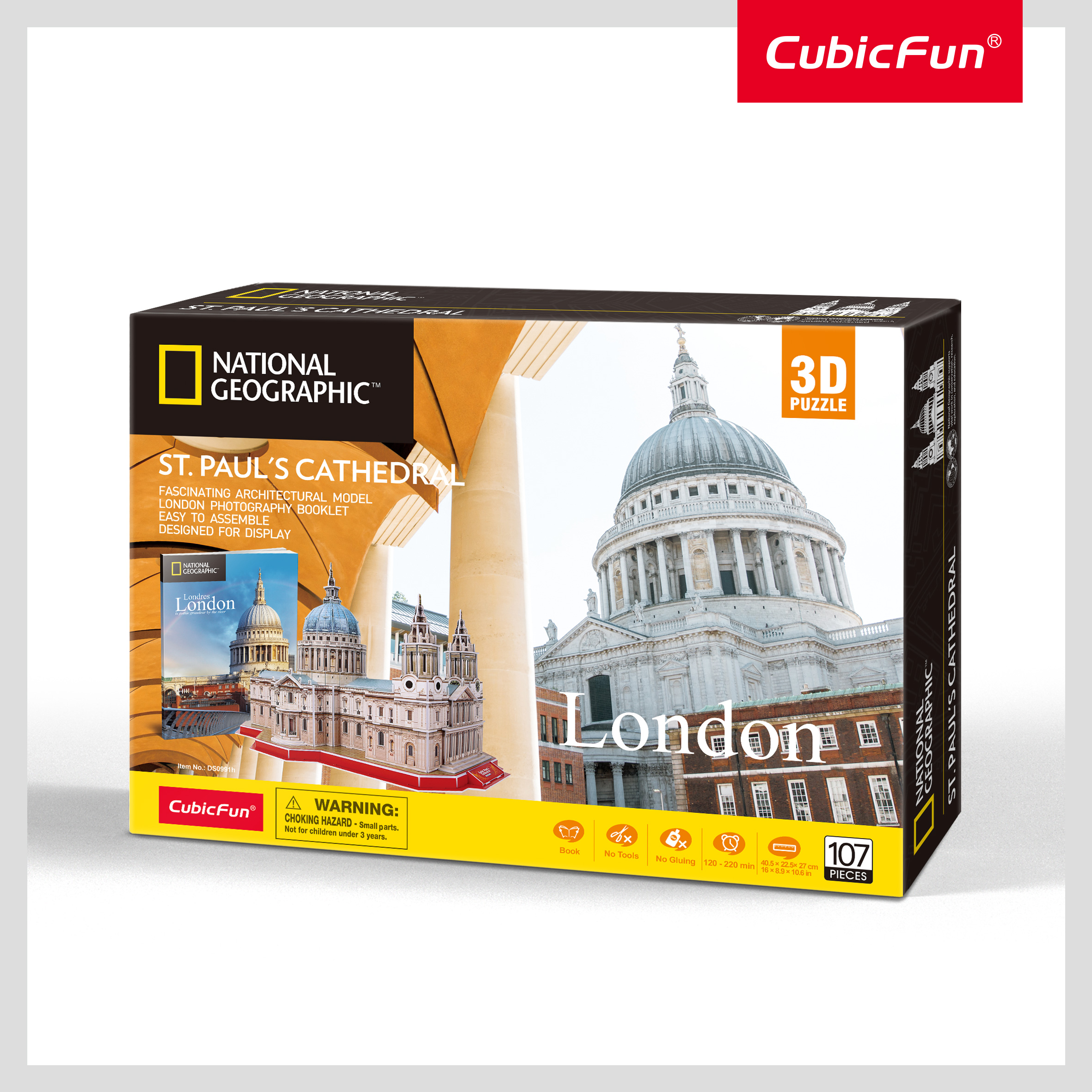 Пазл CubicFun Собор Святого Павла 107 дет 3D - фото 5