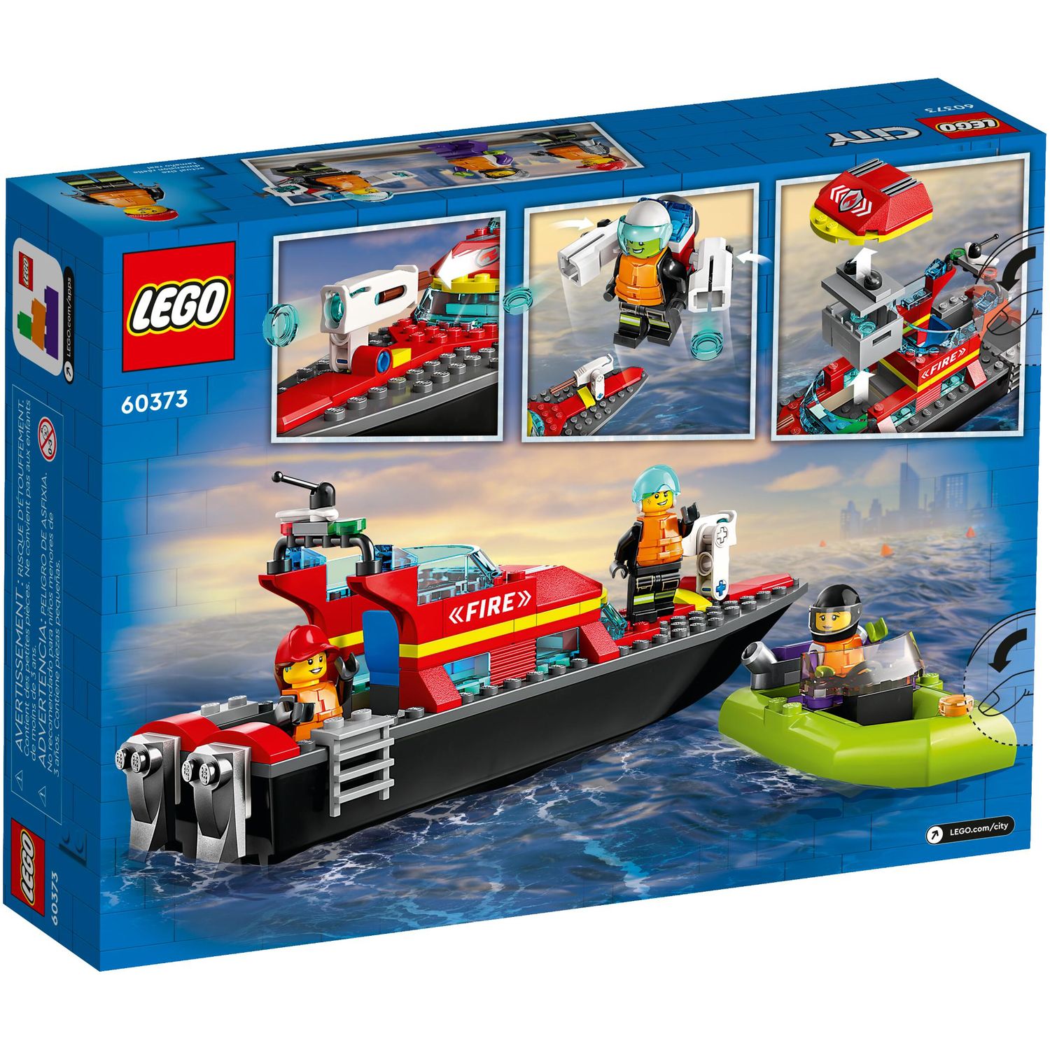 Конструктор LEGO City Пожарно-спасательная лодка блочный - фото 8