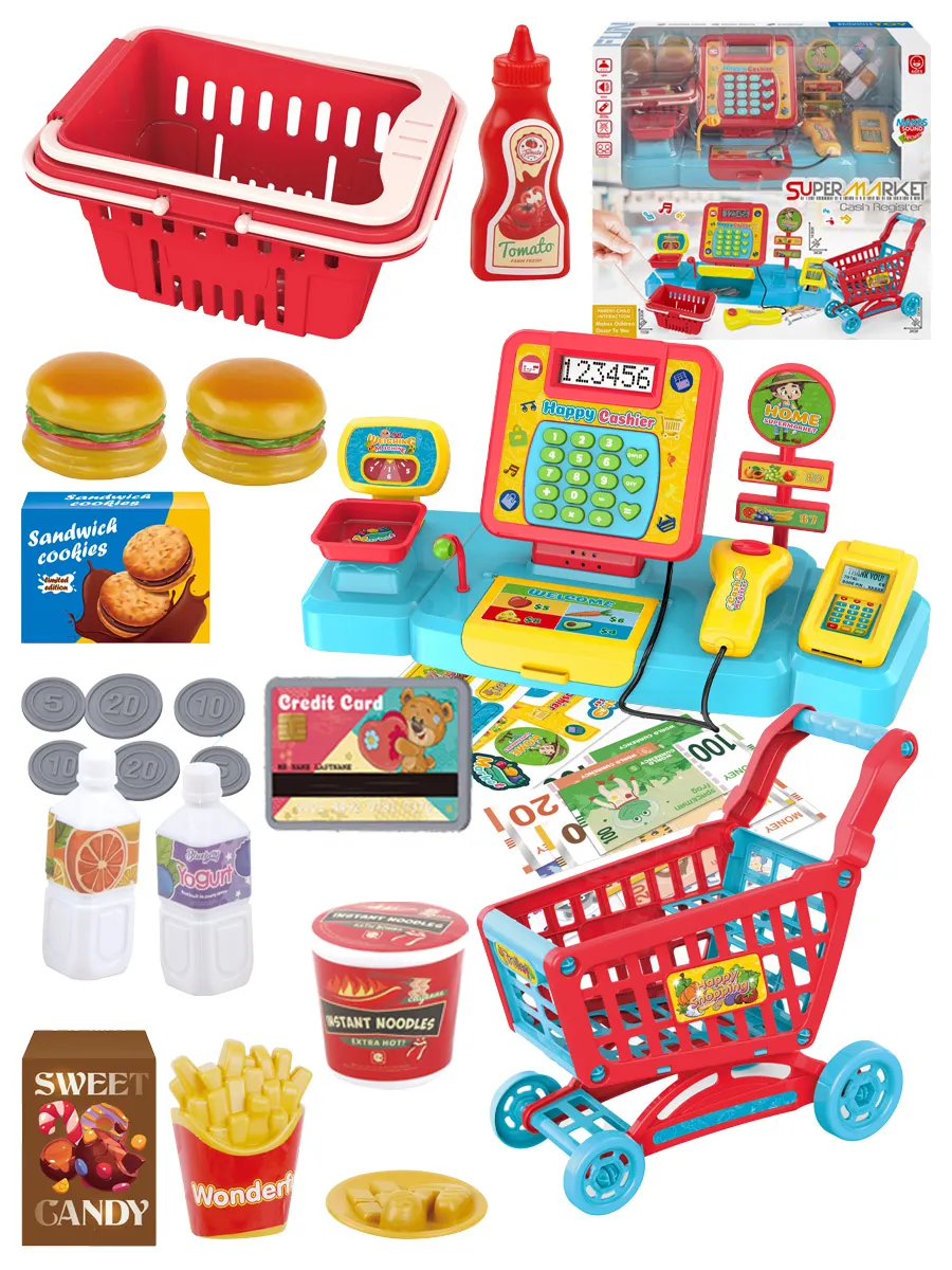 Игрушка Рыжий кот Игровой модуль Касса 19 предм. - фото 1