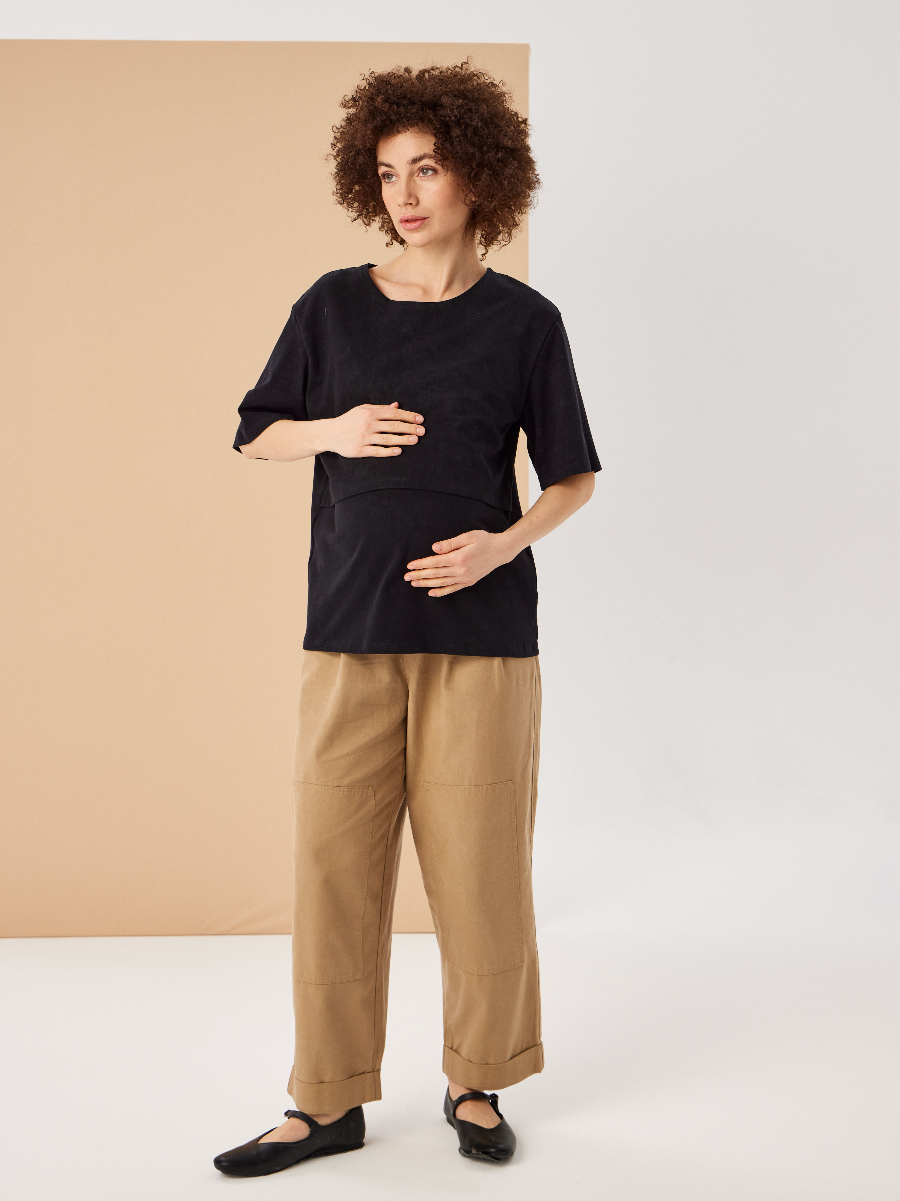 Футболка для кормящих Proud Mom ФВАР-0300-черный - фото 4