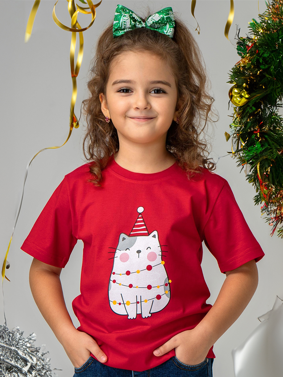 Футболка HappyFox HF55011Mкот.нг.ярко.красный - фото 1