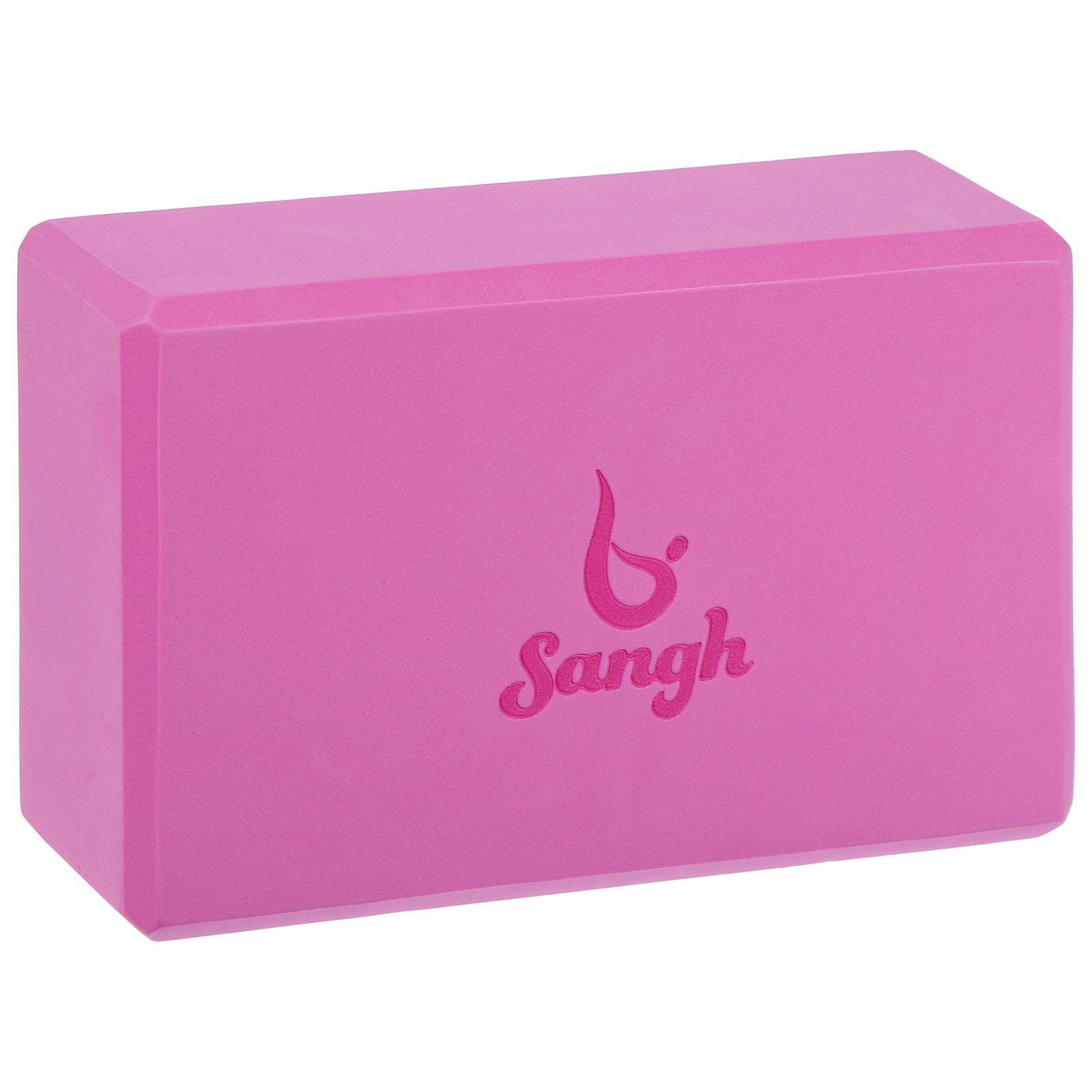 Блок для йоги Sangh 23 х 15 х 8 см. вес 180 г. цвет розовый - фото 9