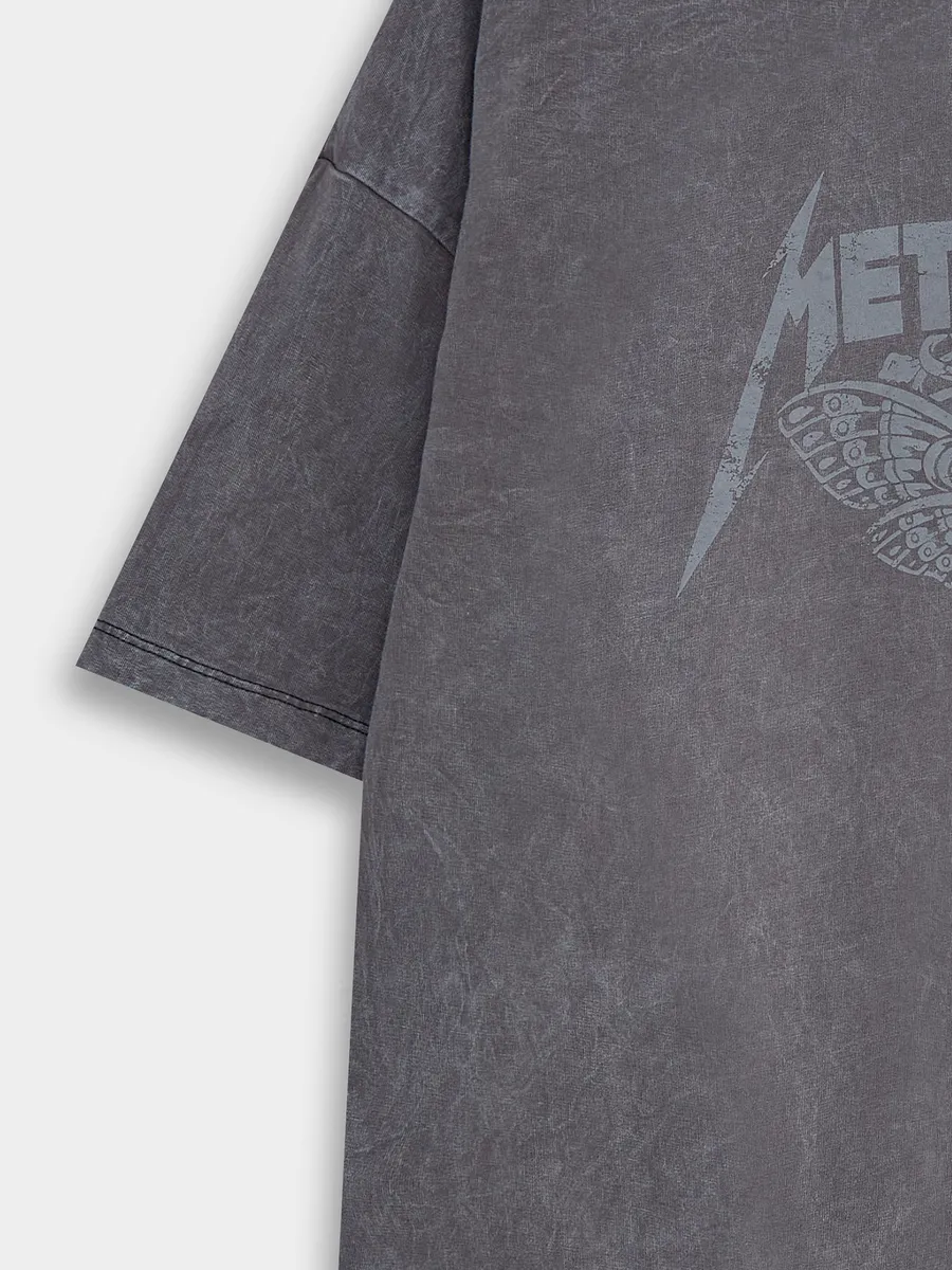 Сорочка ночная Mark Formelle (Марк Формэль) 512079/ACID WASH серый +печать1 - фото 8