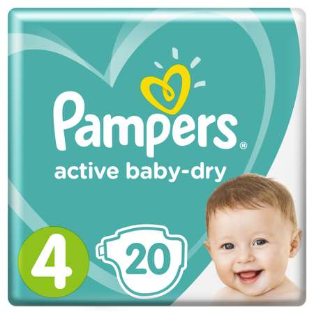 Подгузники Pampers Active Baby-Dry 4 (9-14 кг) 20 шт.