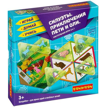 Настольная игра Bondibon лото Приключения Пети и Оли