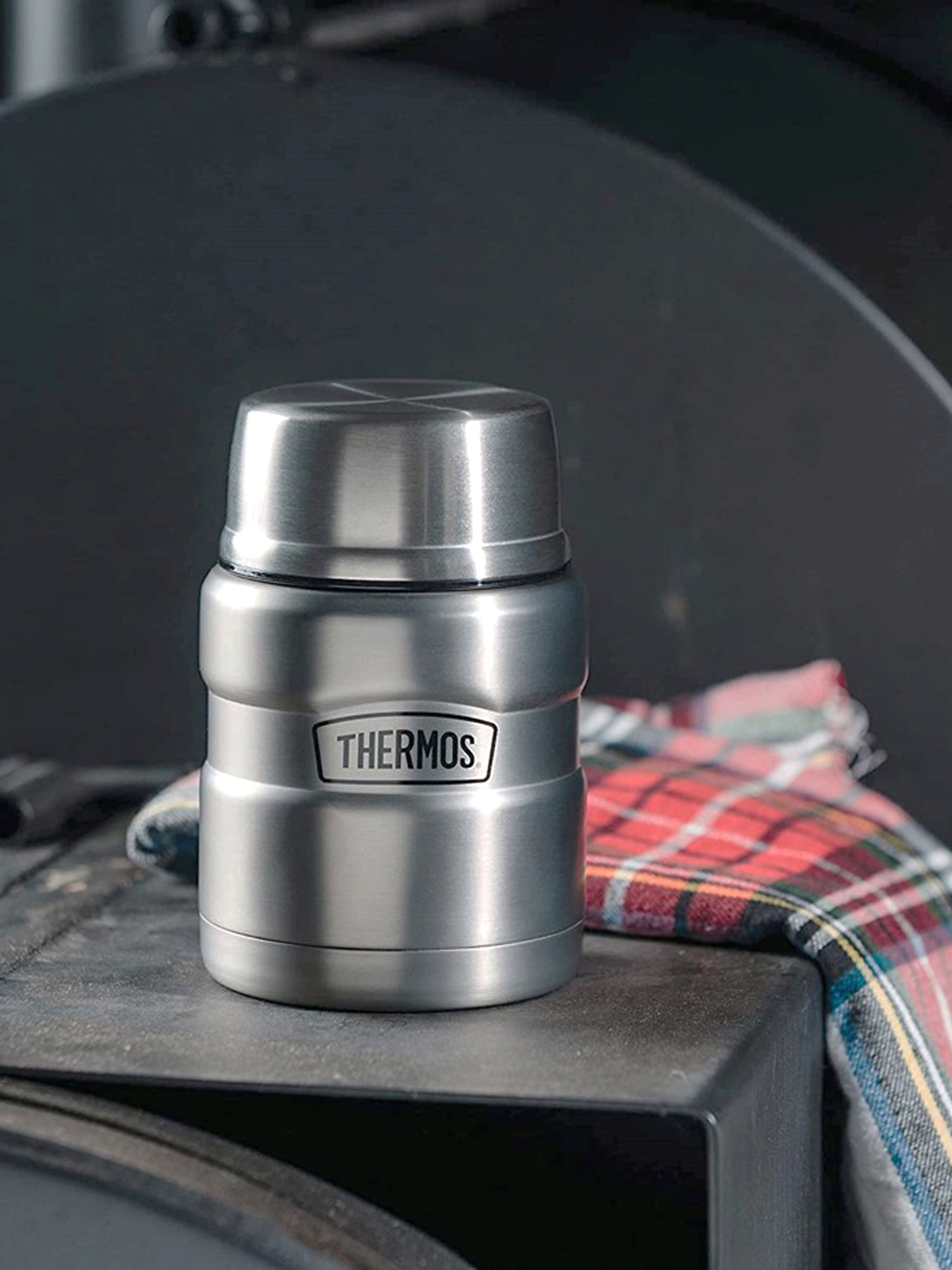 Термос для еды супа 710 мл с ложкой THERMOS KING-3020 стальной – нержавеющая сталь герметичный тепло/холод 14/24 часов - фото 19