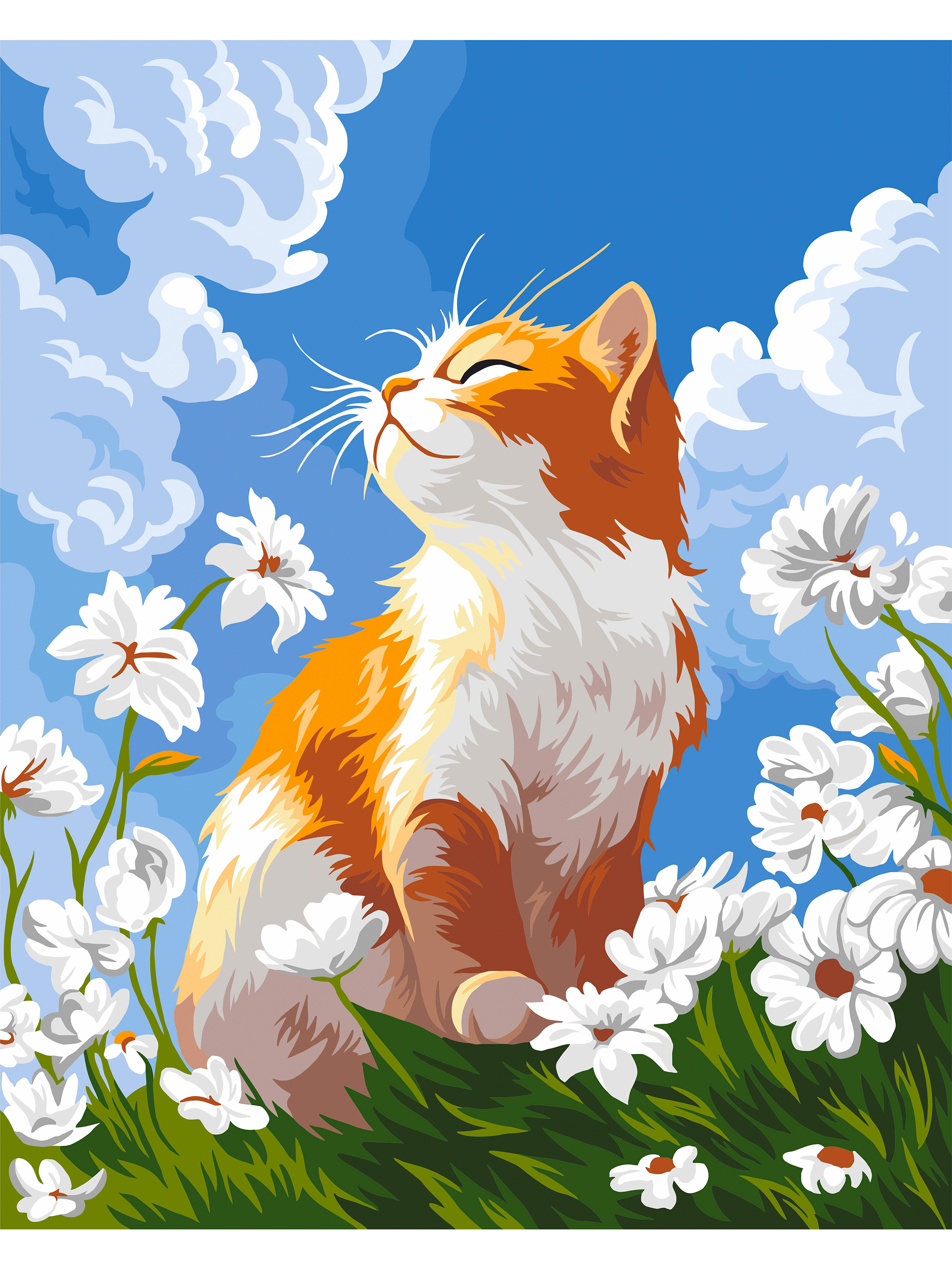 Картина по номерам Это просто шедевр В ромашках в ассортименте - фото 2